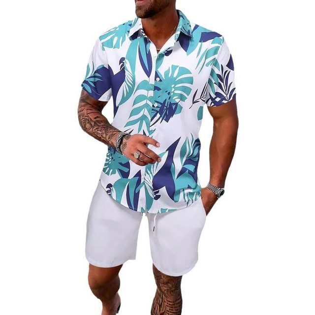 YRIIOMO T-Shirt Herrenkleidung Polo Shirt Sommer Herren Kurzarm bedrucktes Oberteil Herren