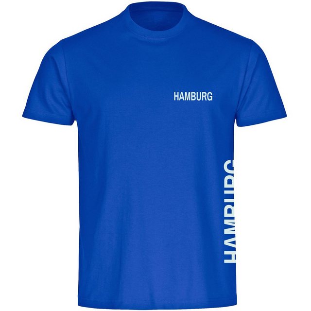 multifanshop T-Shirt Herren Hamburg - Brust & Seite - Männer