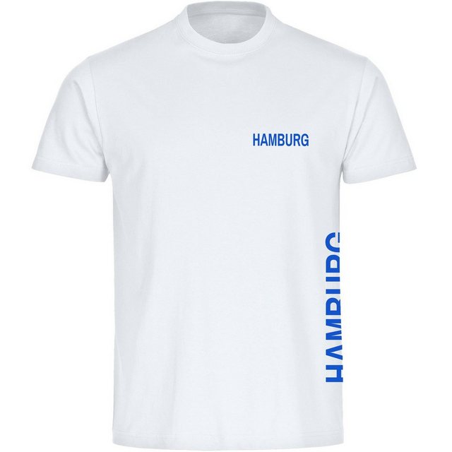multifanshop T-Shirt Herren Hamburg - Brust & Seite - Männer