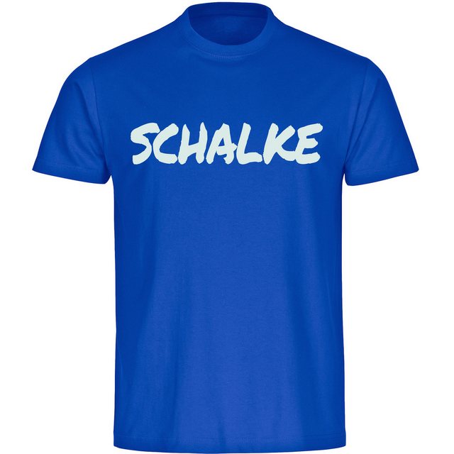 multifanshop T-Shirt Herren Schalke - Textmarker - Männer