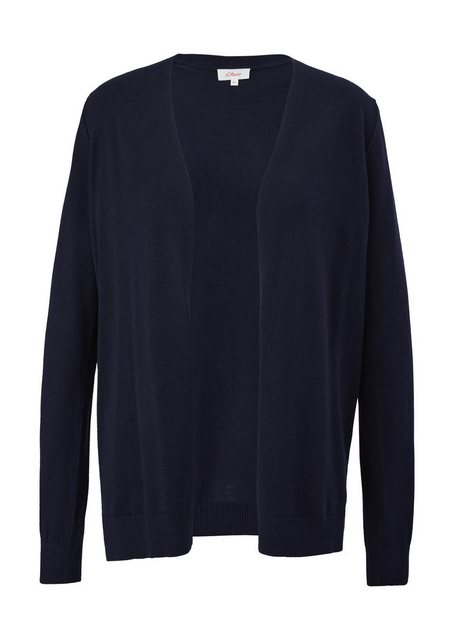 s.Oliver Strickjacke - farbenfroher Cardigan - Strickjacke offen - unifarben