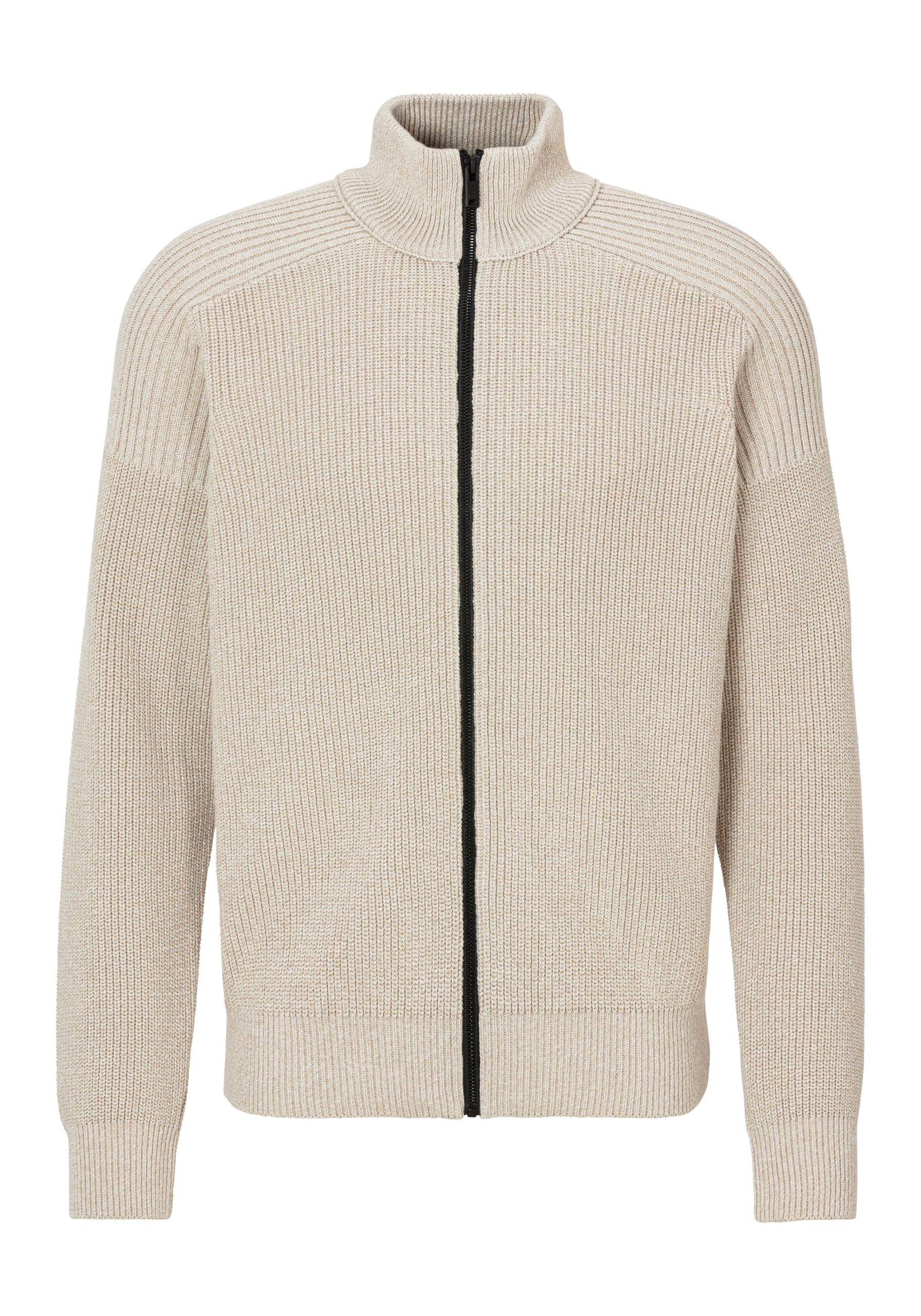 BOSS ORANGE Strickjacke "Kalandrio", mit kontrastfarbigem Reißverschluss