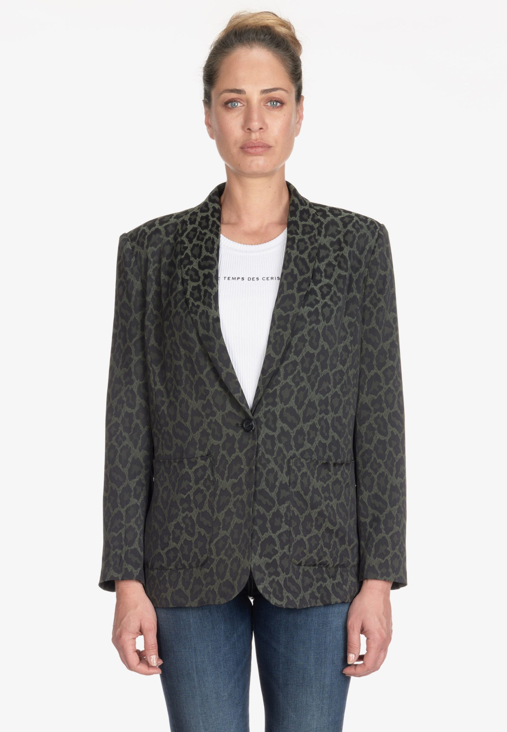 Le Temps Des Cerises Jackenblazer "AMELYA", mit tollem Animal-Print