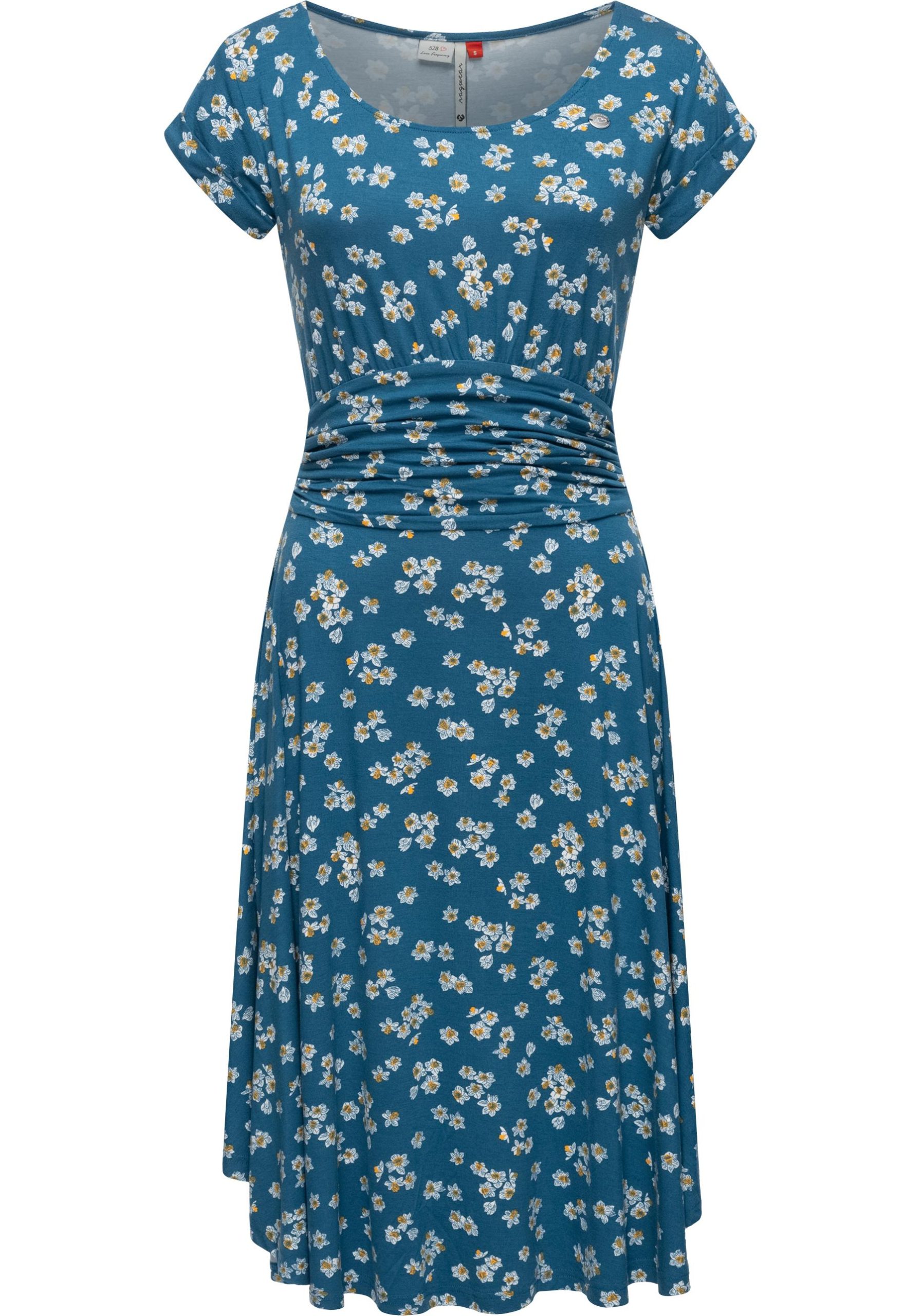 Ragwear Sommerkleid "Ivone", leichtes Jersey-Kleid mit stylischer Raffung
