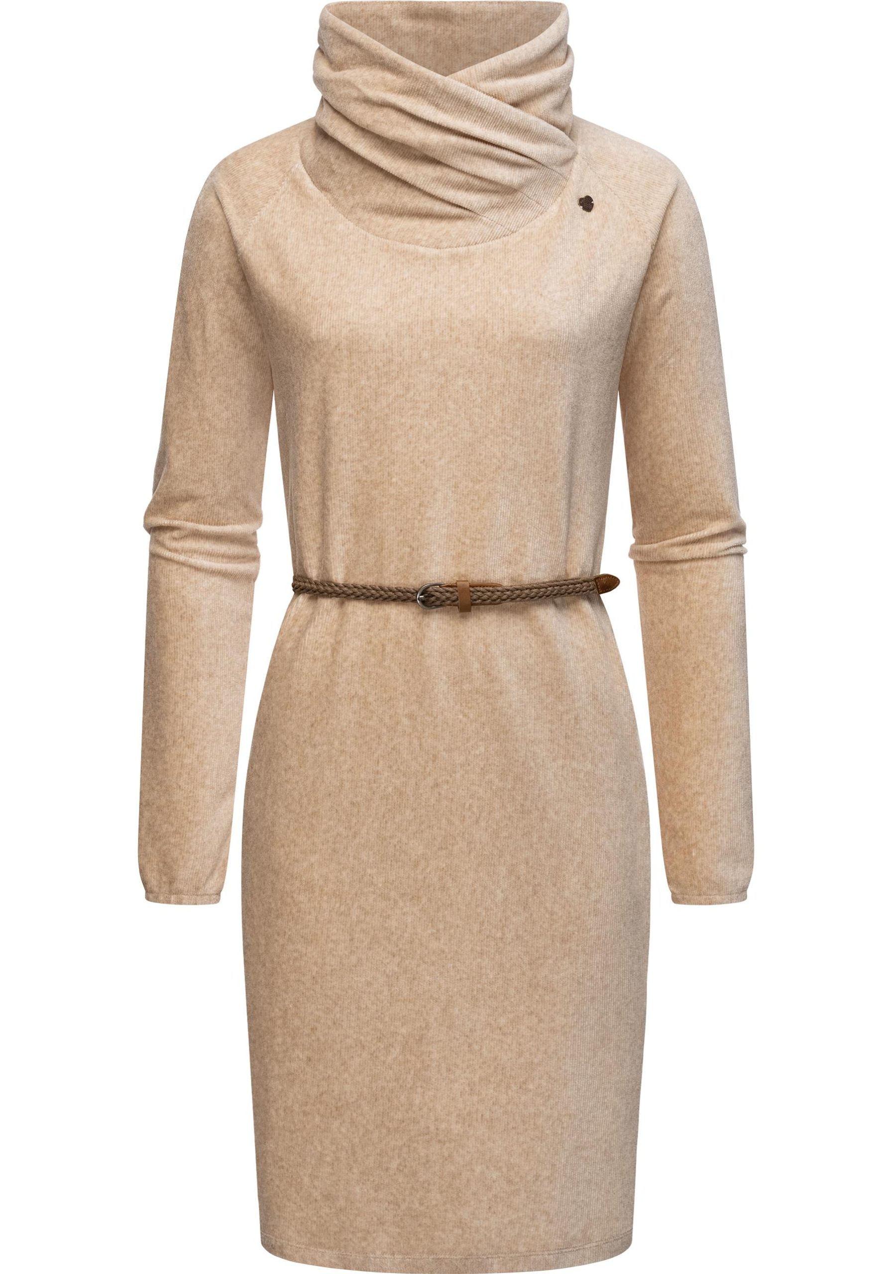 Ragwear Sweatkleid "Belita", warmes Cord-Kleid mit breitem Schlauchkragen