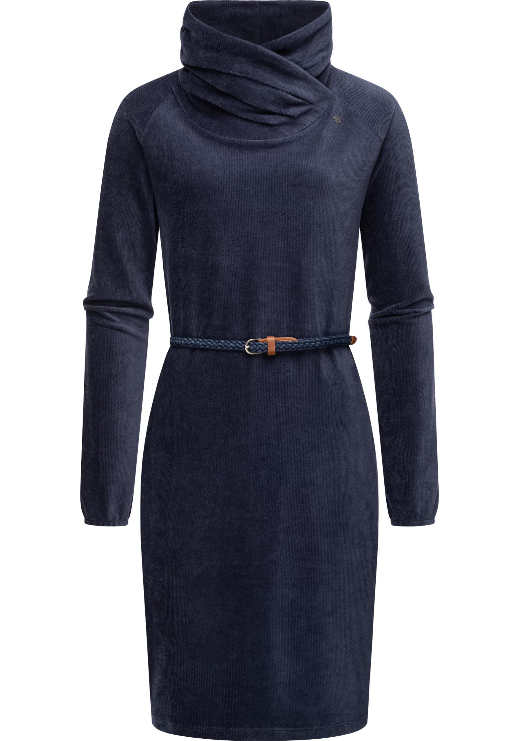 Ragwear Sweatkleid "Belita", warmes Cord-Kleid mit breitem Schlauchkragen