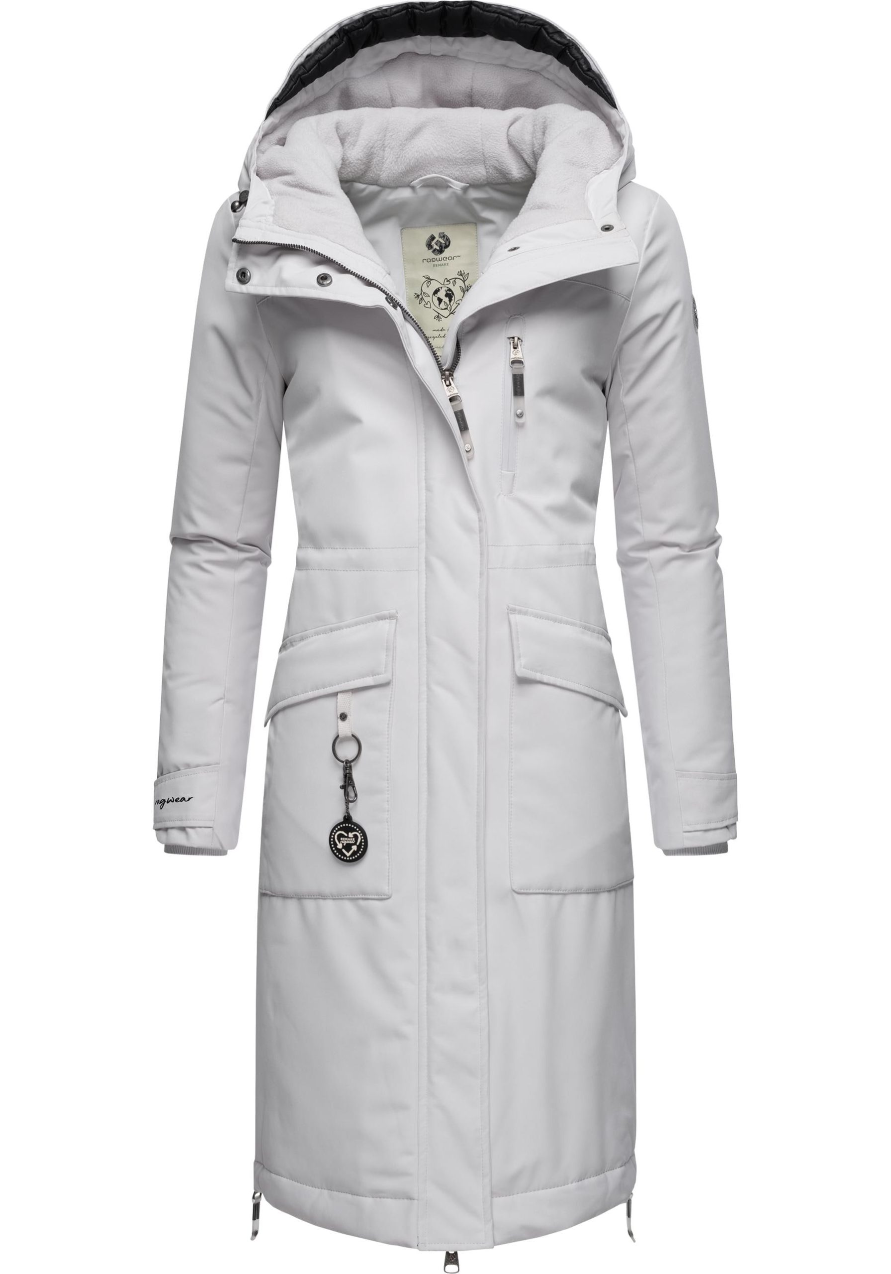 Ragwear Wintermantel "Refutura Remake", Langer wasserdichter Mantel mit Kapuze