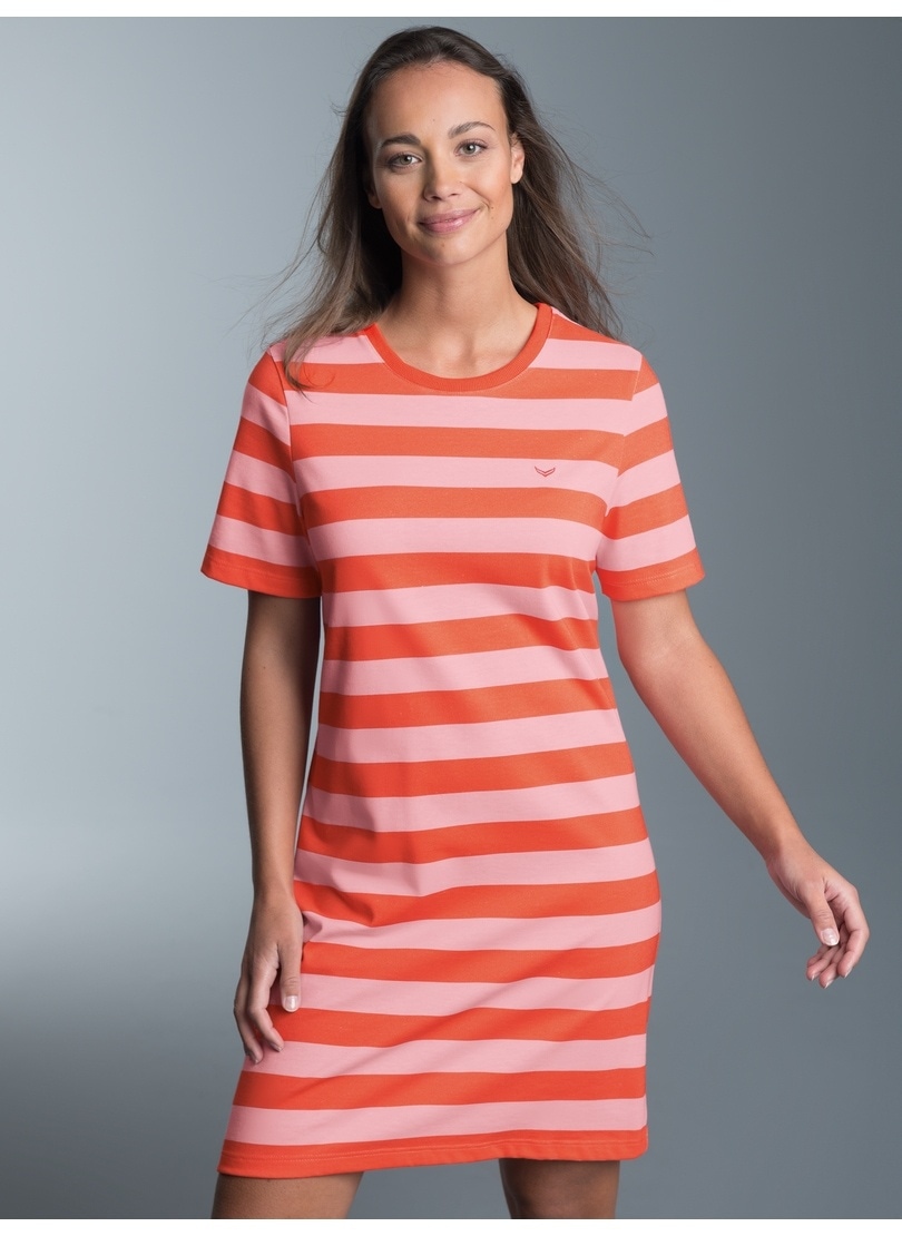 Trigema Jerseykleid "TRIGEMA Heavy Kleid mit Ringelmuster", (1 tlg.)
