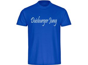 multifanshop Herren T-Shirt - Duisburg - Duisburger Jung - Druck weiß - Männer