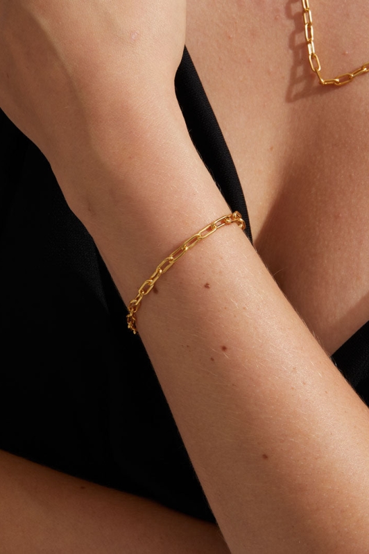 Dear Darling Berlin Damen vegan Armband Ankerkette Gold