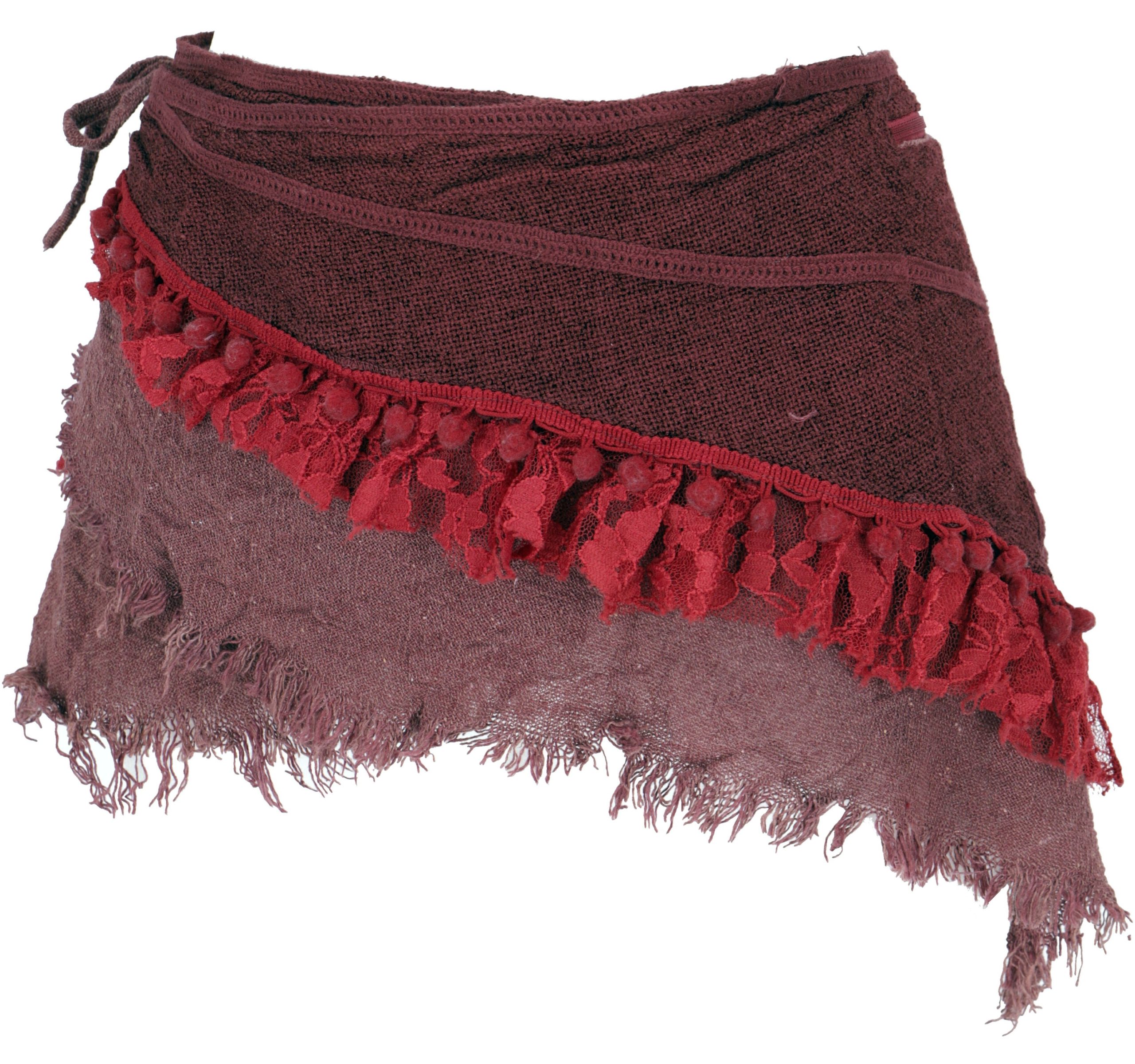 Guru-Shop Minirock Goa Cacheur mit Spitze,