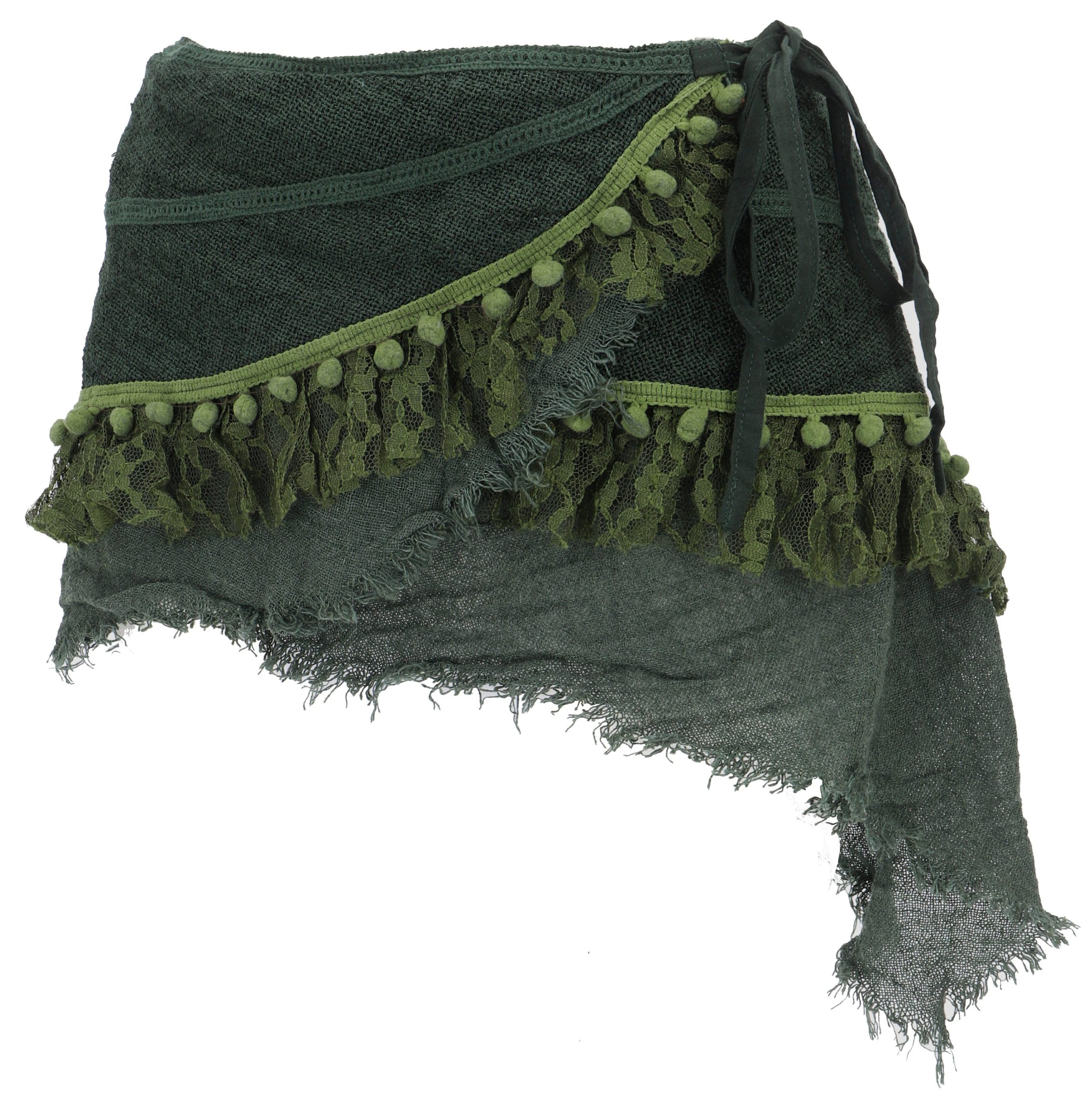 Guru-Shop Minirock Goa Cacheur mit Spitze,