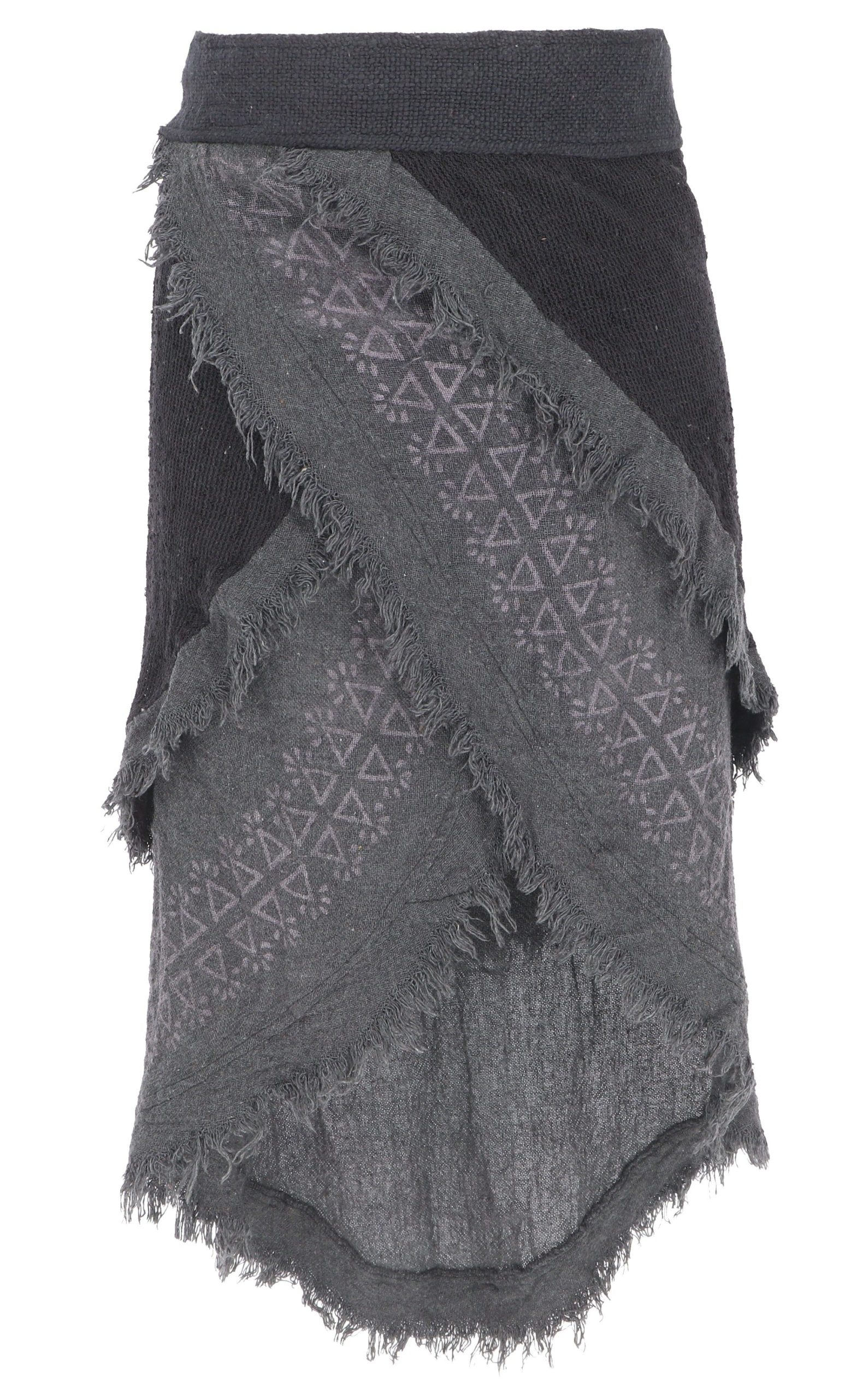 Guru-Shop Minirock Goa Wickelrock, Tribal Lagenlook