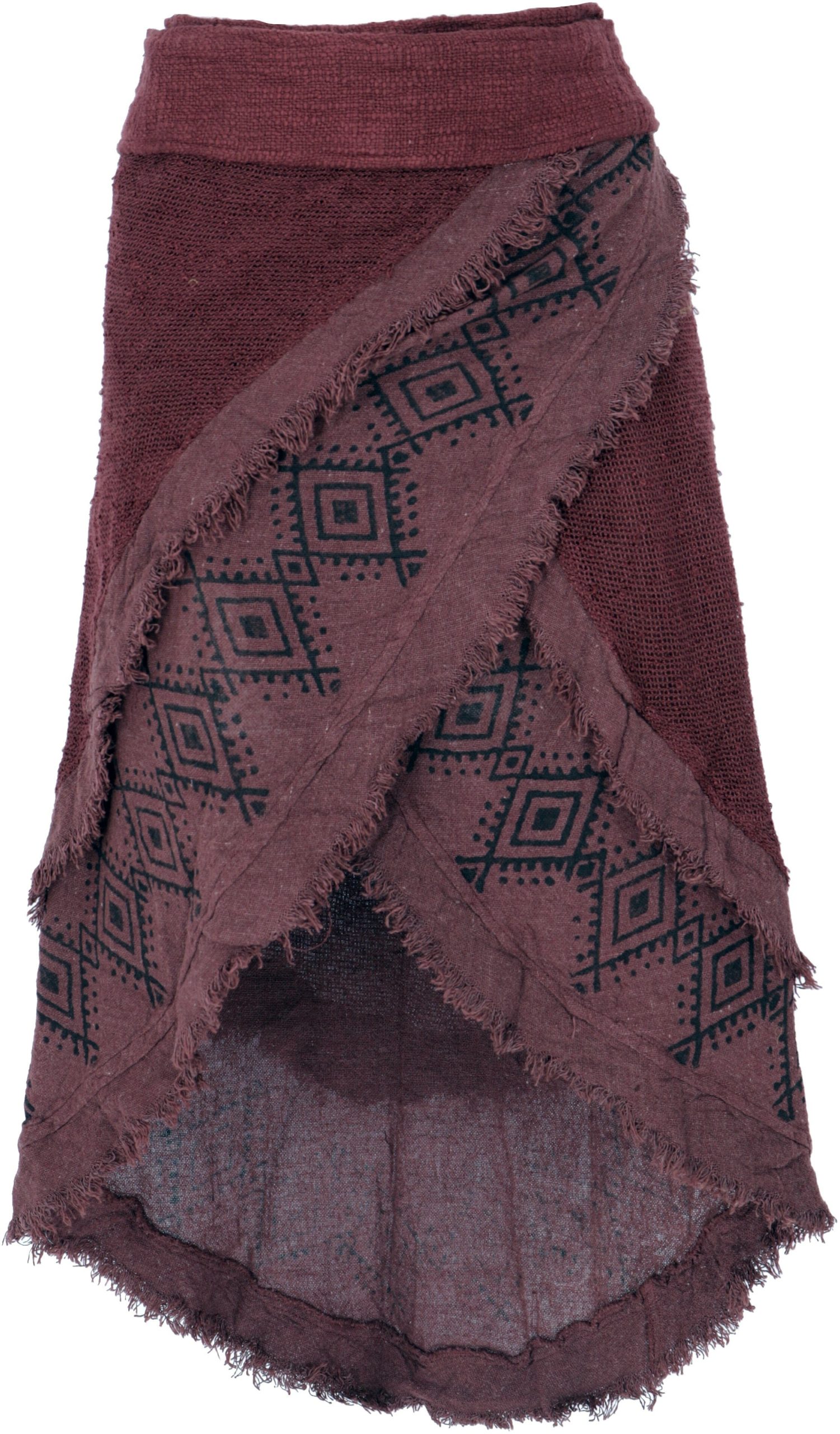 Guru-Shop Minirock Goa Wickelrock, Tribal Lagenlook