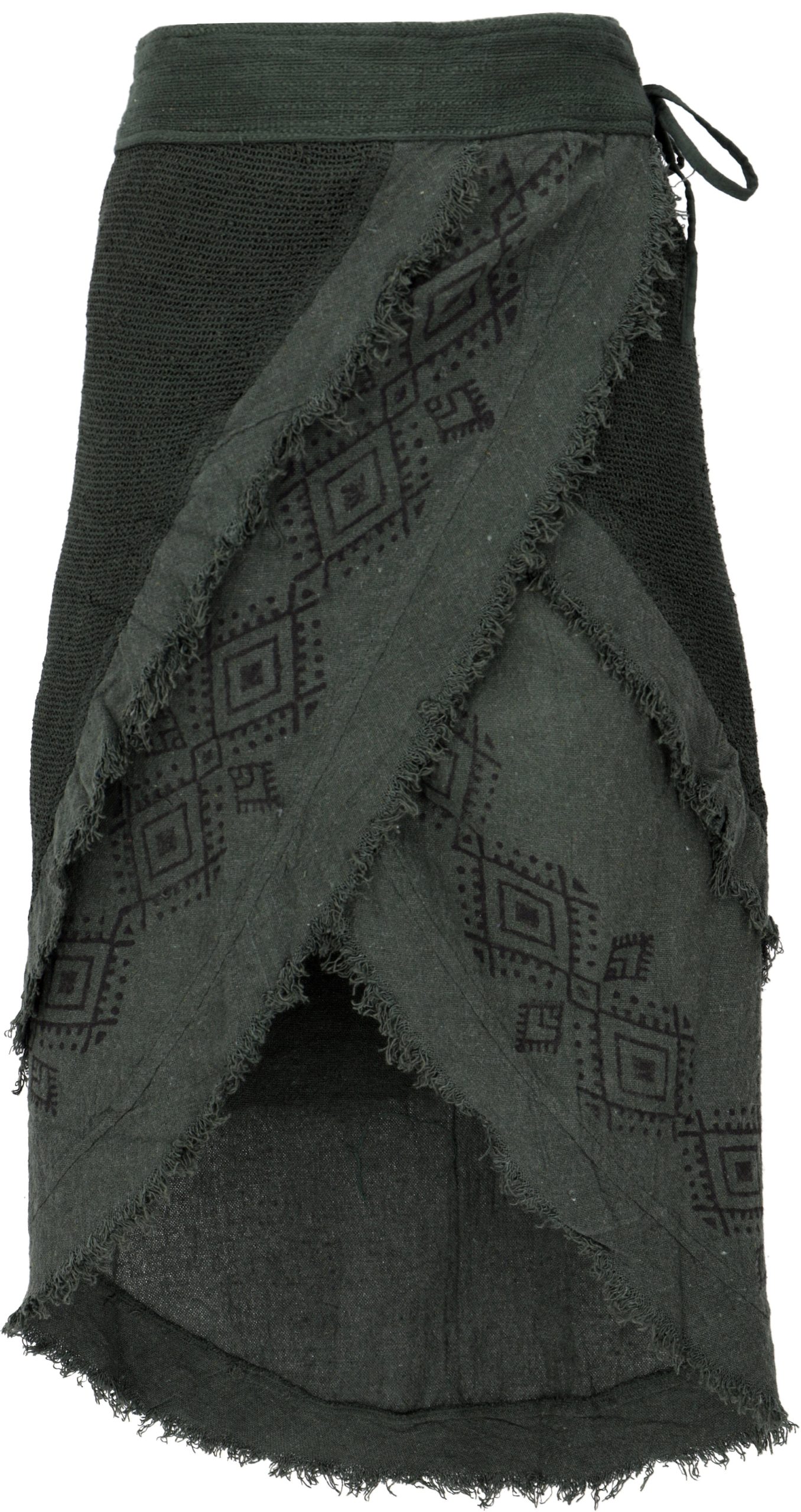 Guru-Shop Minirock Goa Wickelrock, Tribal Lagenlook