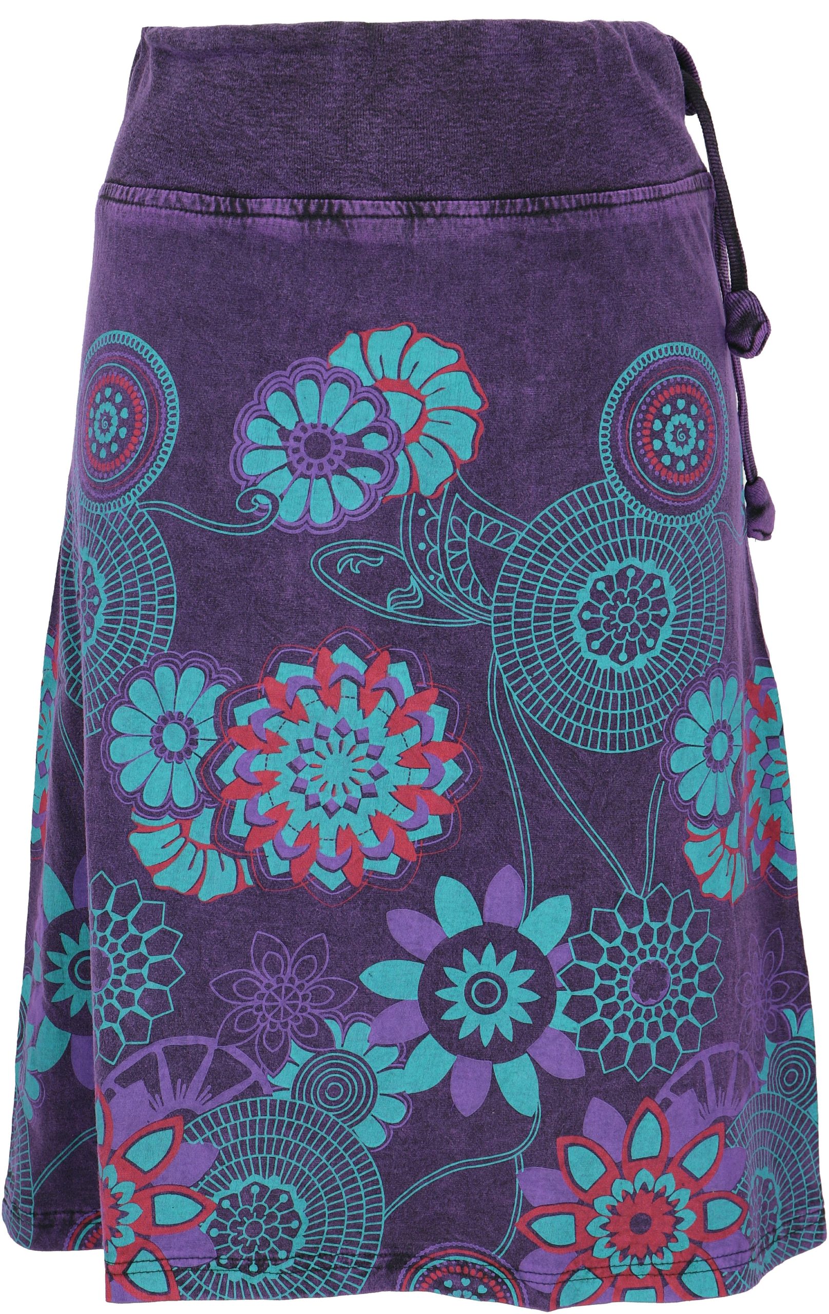 Guru-Shop Minirock Knielanger Rock Boho chic,