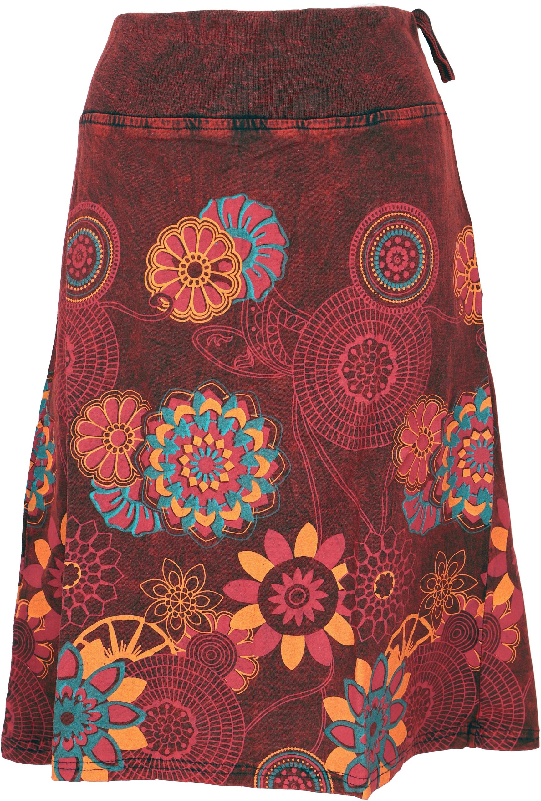 Guru-Shop Minirock Knielanger Rock Boho chic,