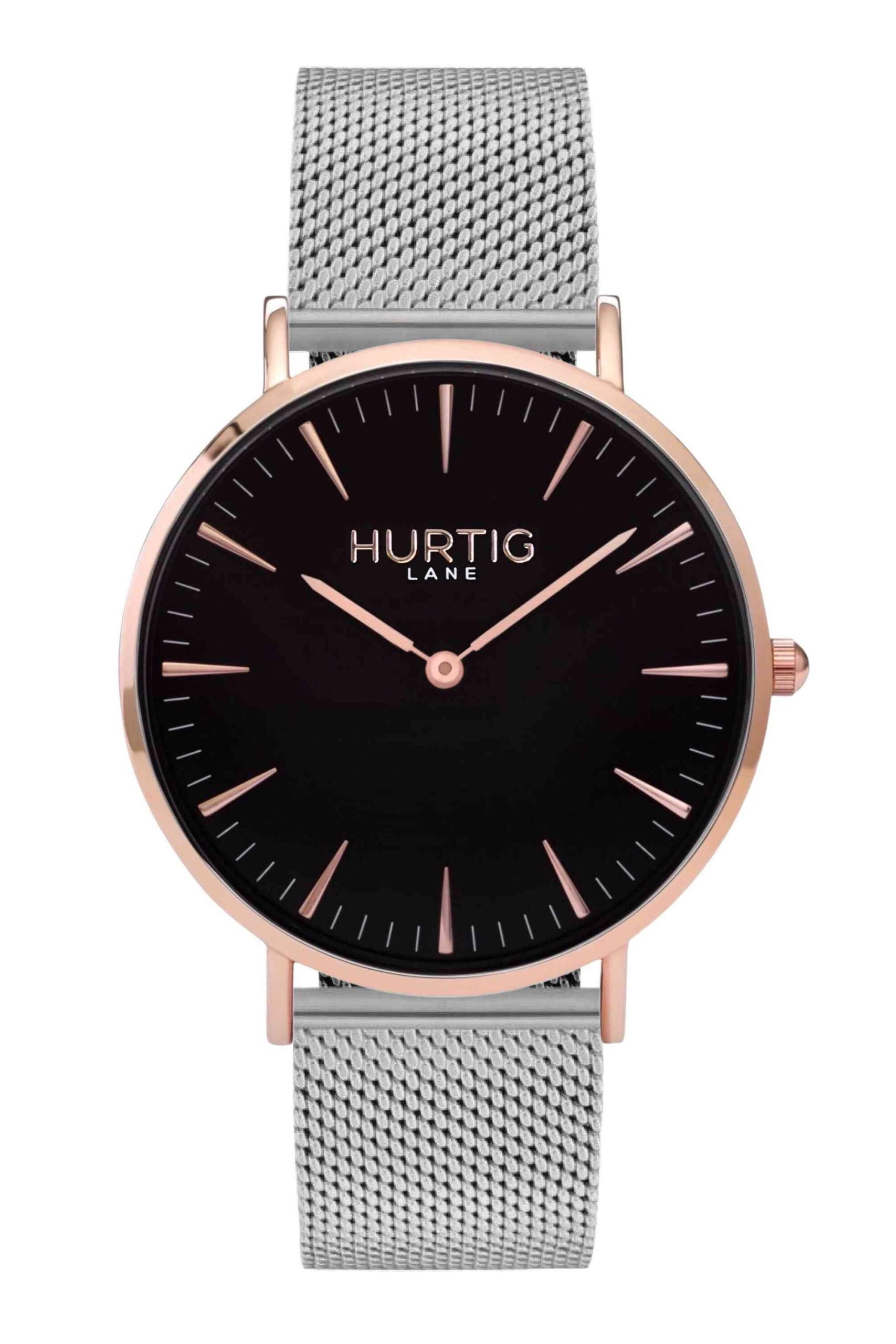 Hurtig Lane Damen vegan Uhr Lorelai Rose Gold/Schwarz/Silber