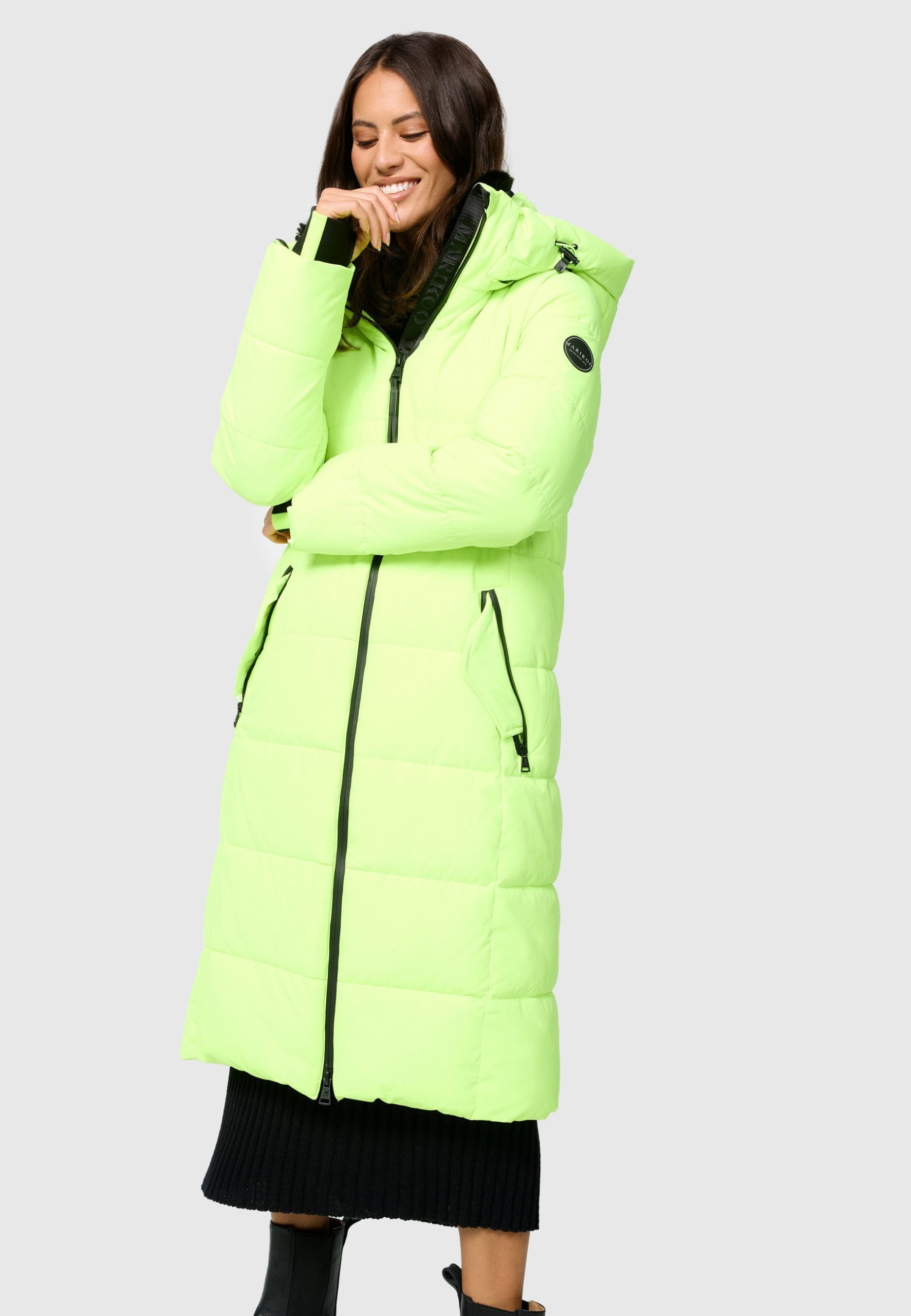 Marikoo Steppjacke "Zuraraa XVI", langer Winter Mantel gesteppt