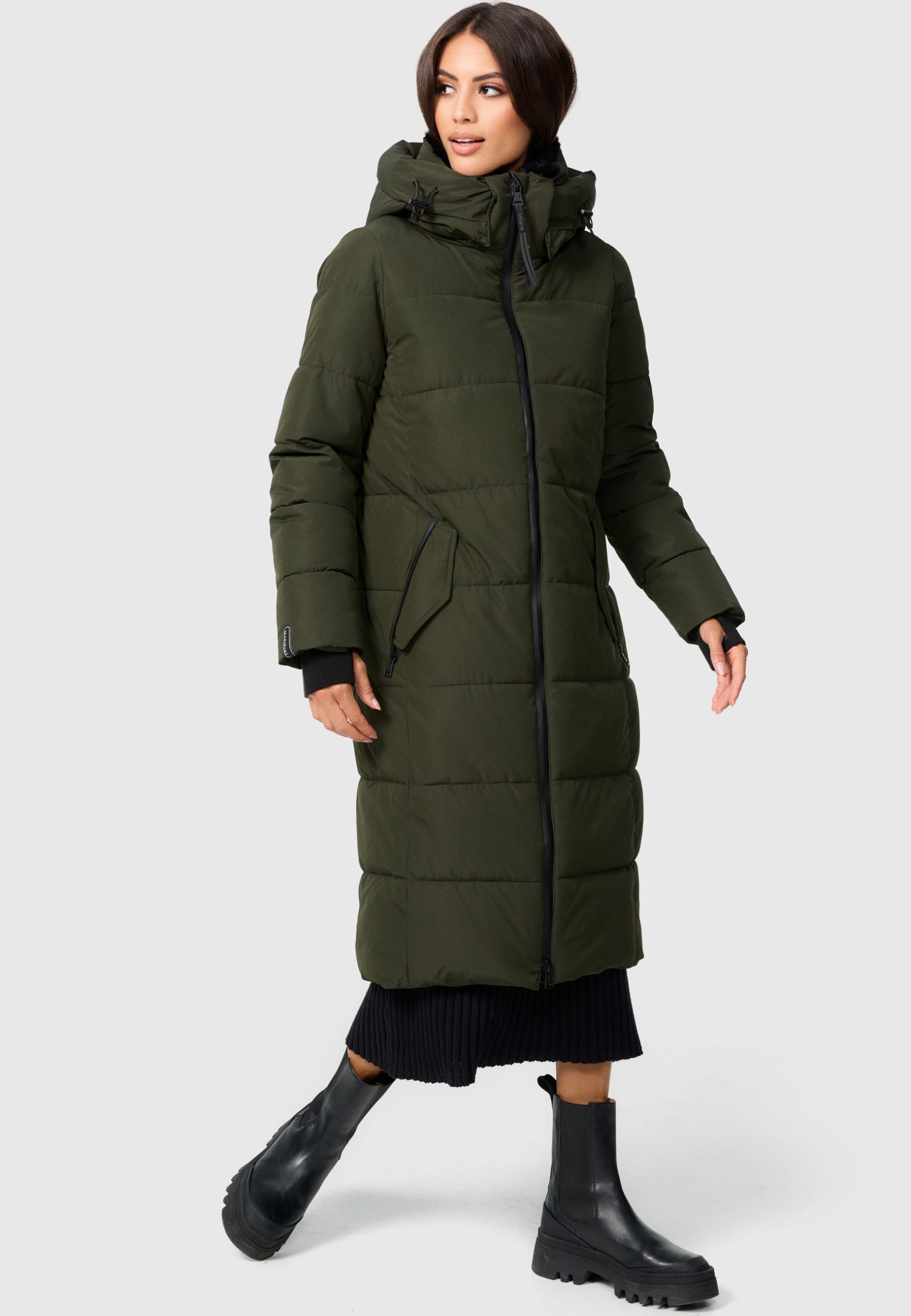 Marikoo Steppjacke "Zuraraa XVI", langer Winter Mantel gesteppt