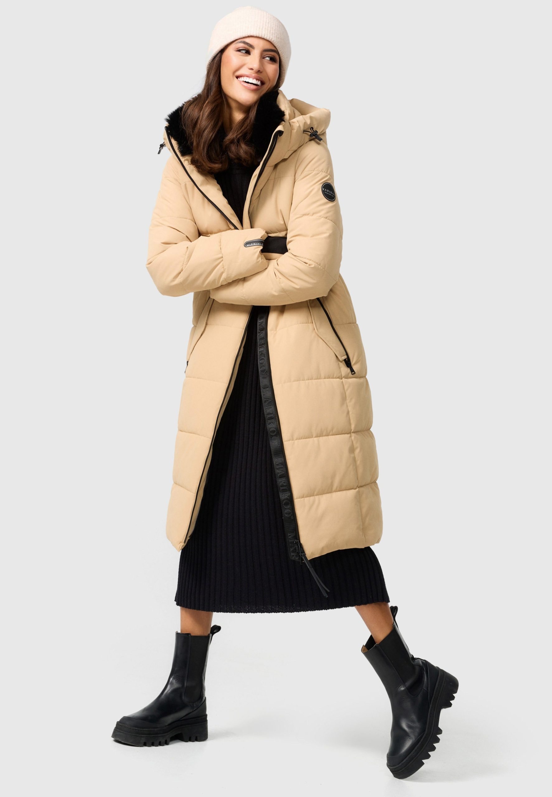 Marikoo Steppjacke "Zuraraa XVI", langer Winter Mantel gesteppt