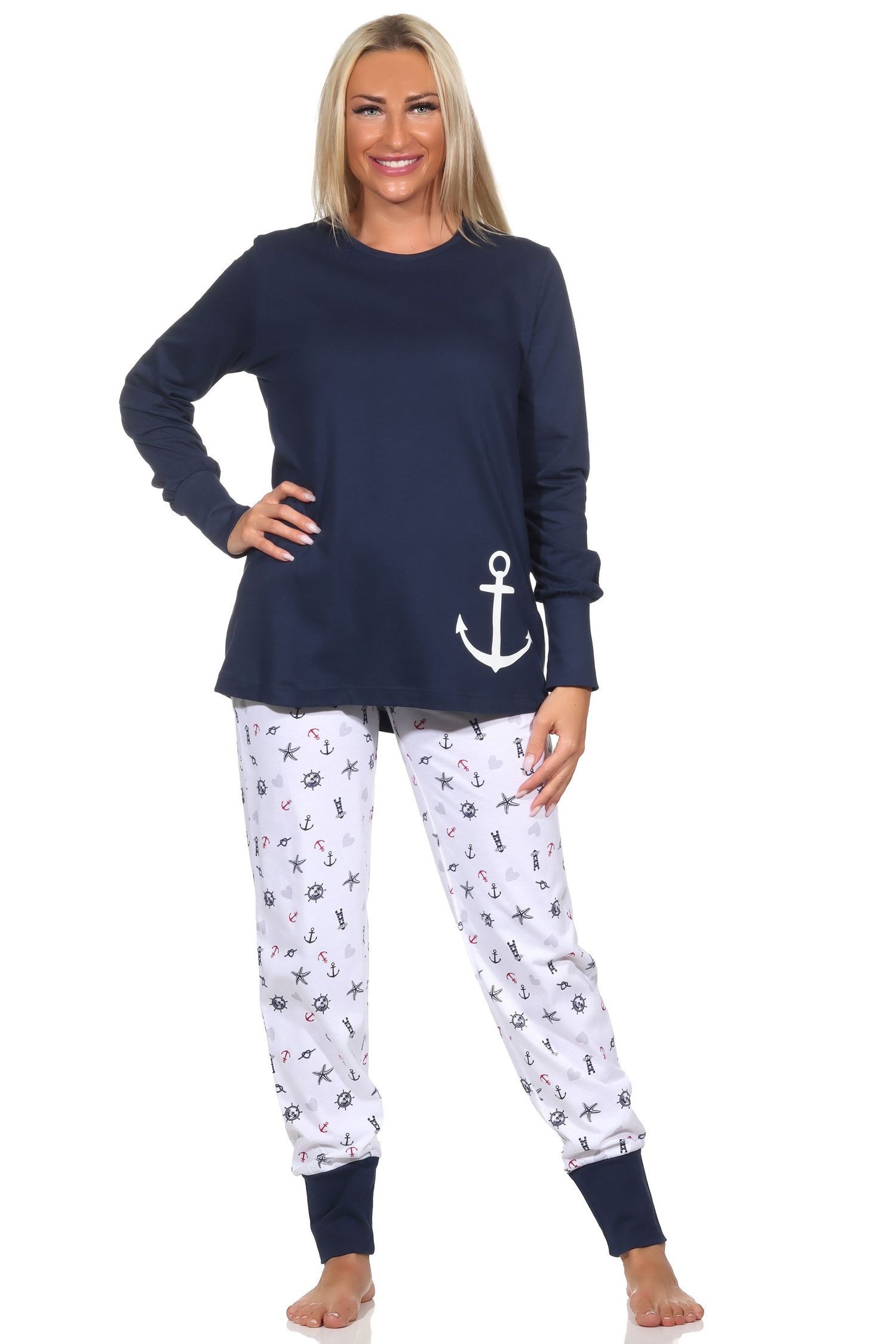 Normann Pyjama Normann Damen Schlafanzug mit