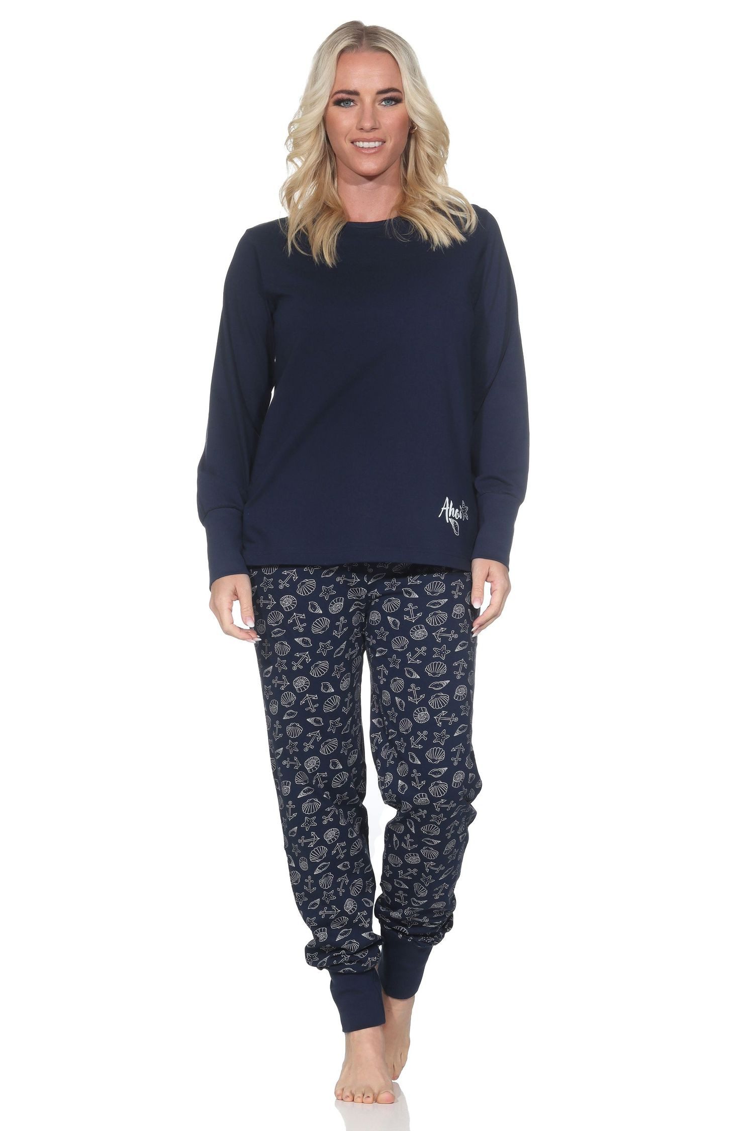Normann Pyjama Normann Damen Schlafanzug mit