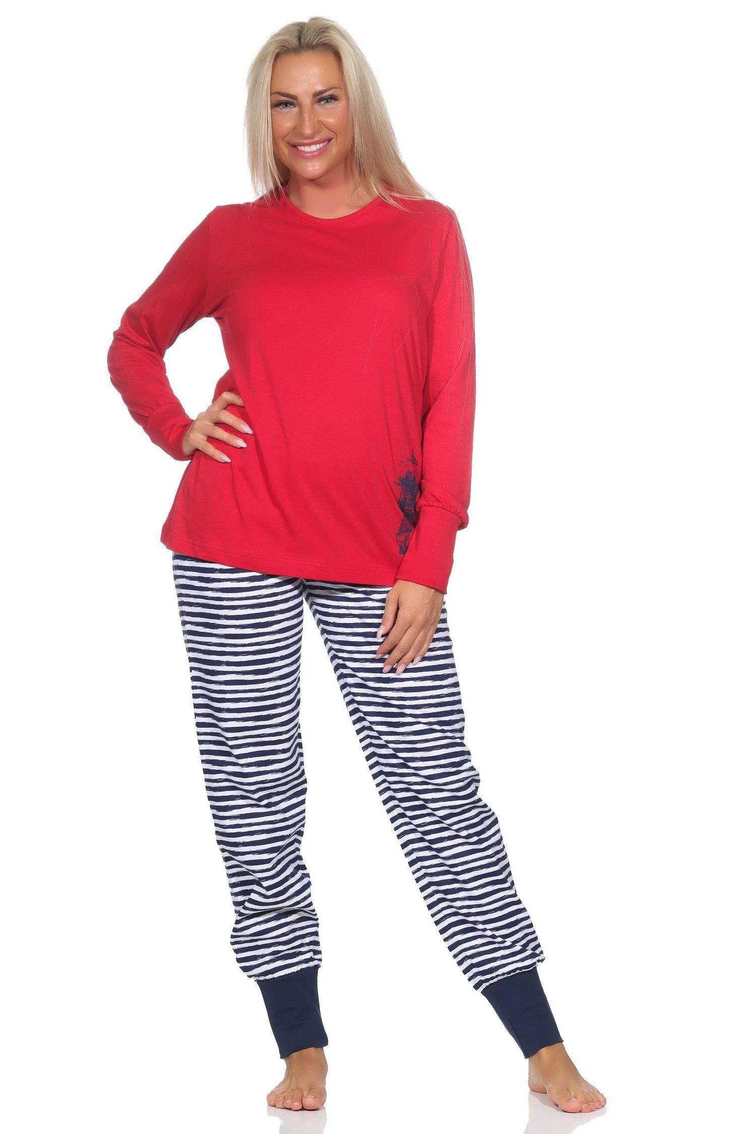 Normann Pyjama Normann Damen Schlafanzug mit