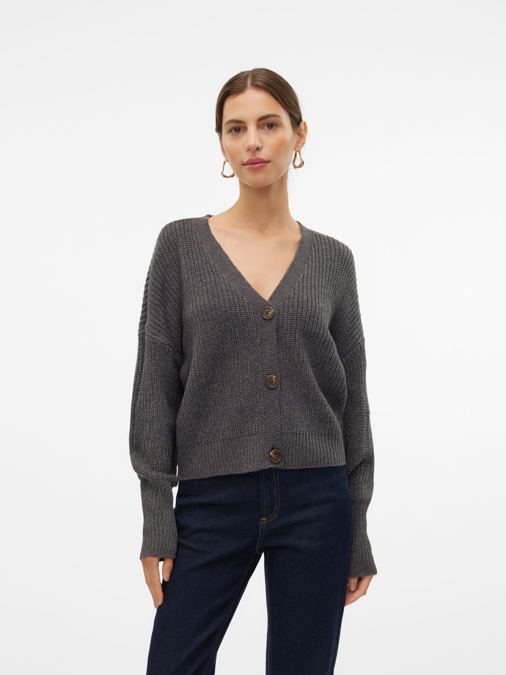Vero Moda Strickjacke "VMLEA LS V-NECK CUFF CARDIGAN"