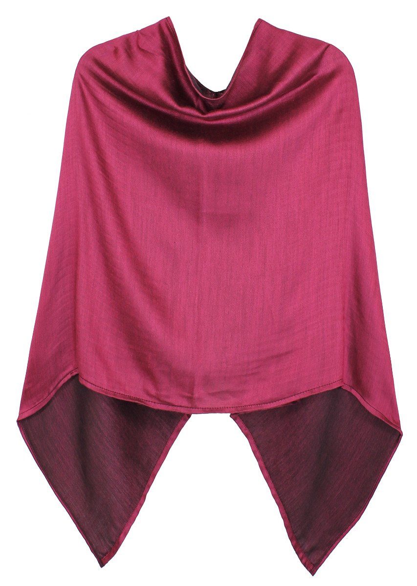 dy_mode Blusenponcho Damen Poncho in Unifarben