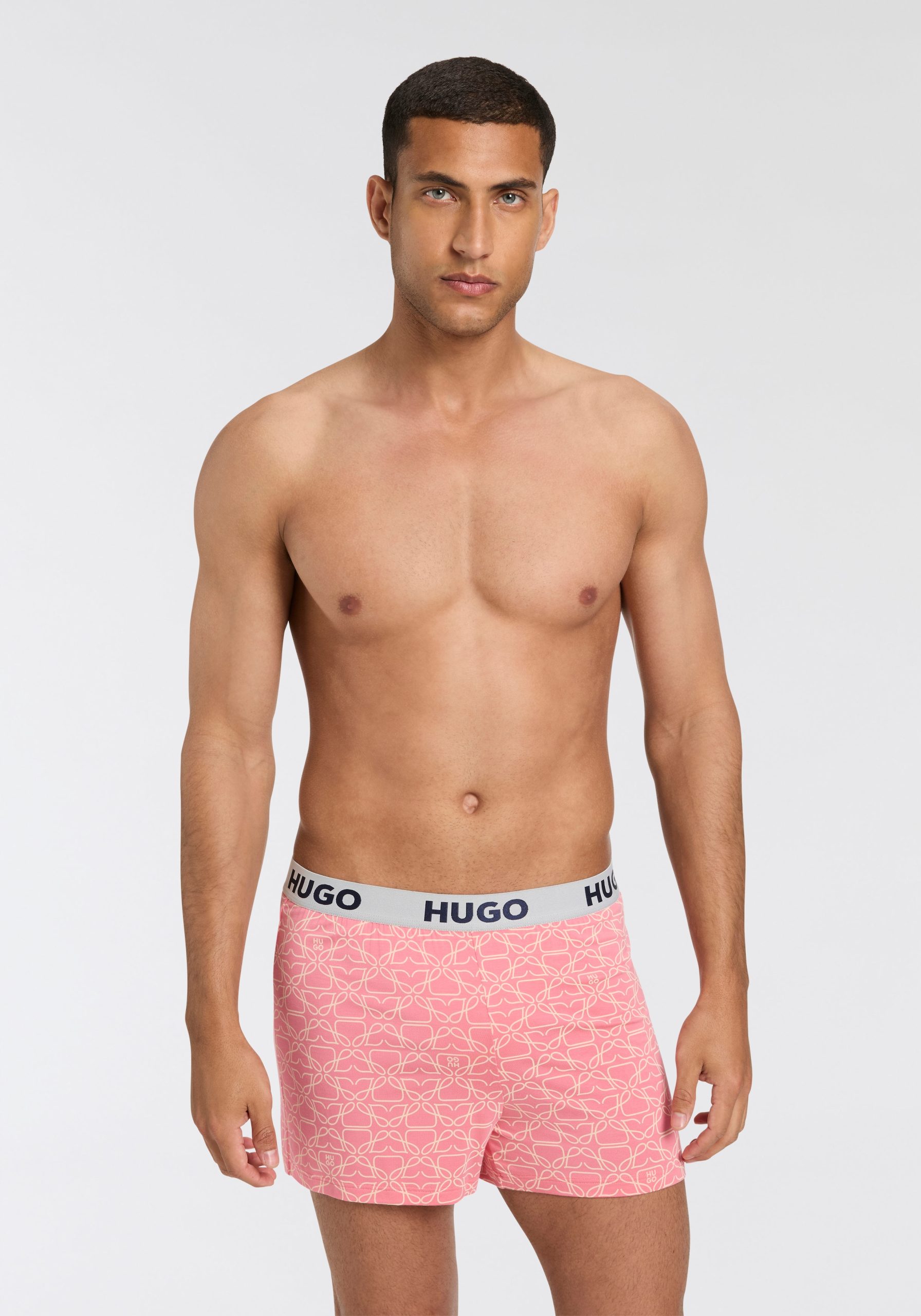 HUGO Underwear Schlafshorts "UNITE SHORTS 10247048 01", mit Hugo Logo-Elastiktape am Bund