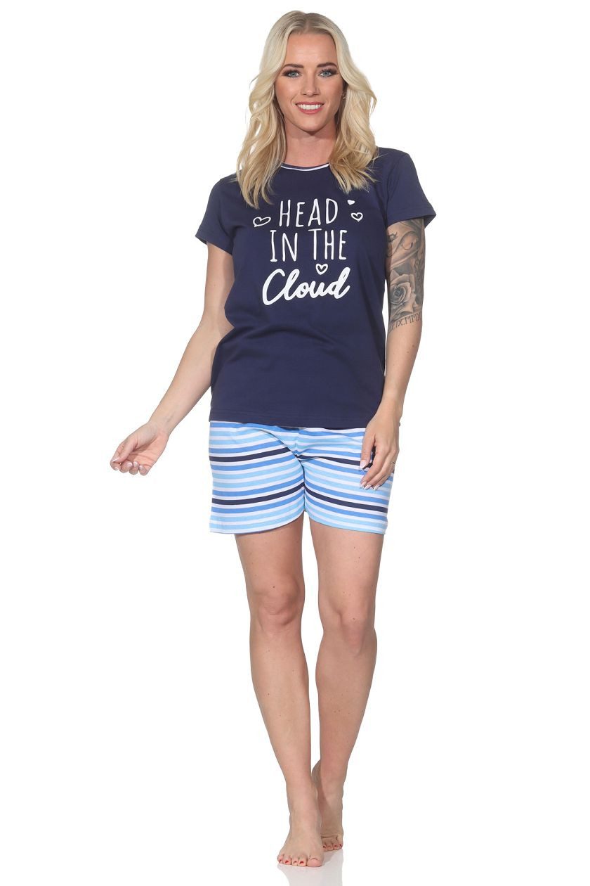 Normann Pyjama Normann Damen Schlafanzug Shorty