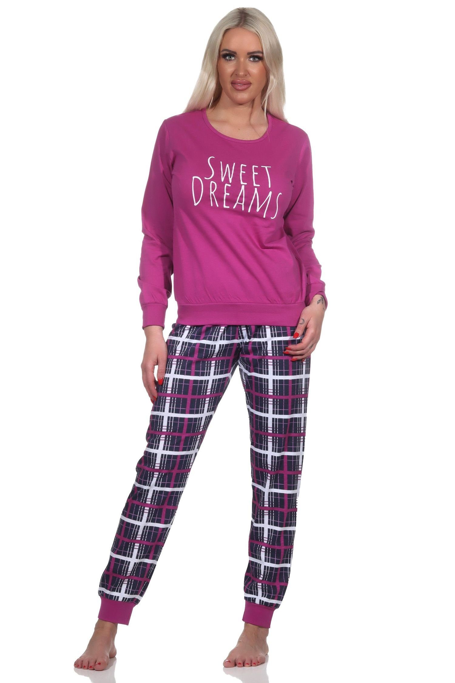 Normann Pyjama Normann Damen Schlafanzug mit