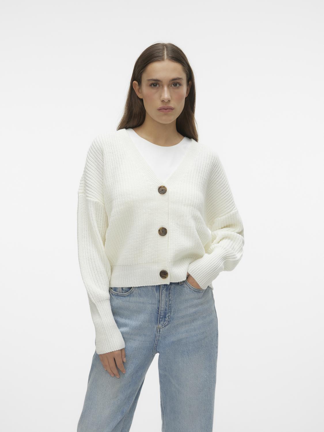 Vero Moda Strickjacke "VMLEA LS V-NECK CUFF CARDIGAN"