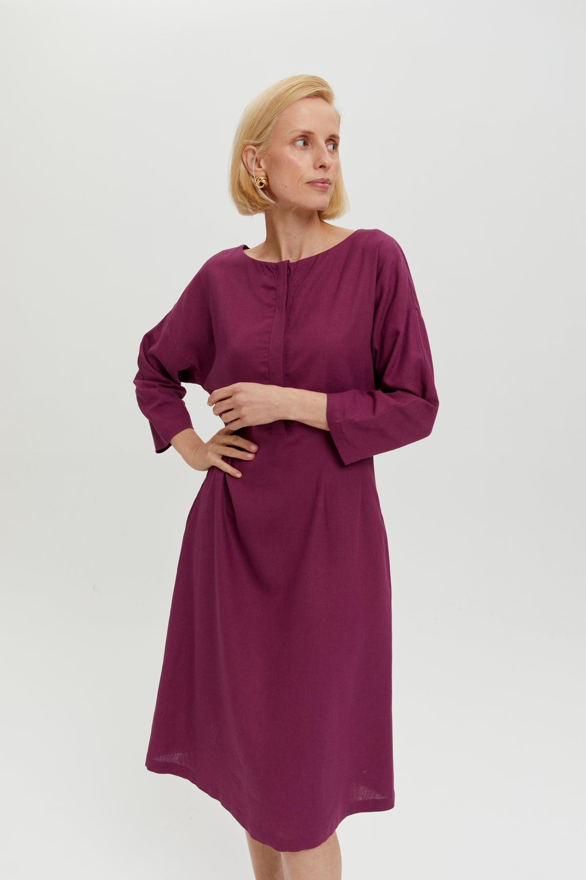 AYANI Damen vegan Kleid Lusin Lila