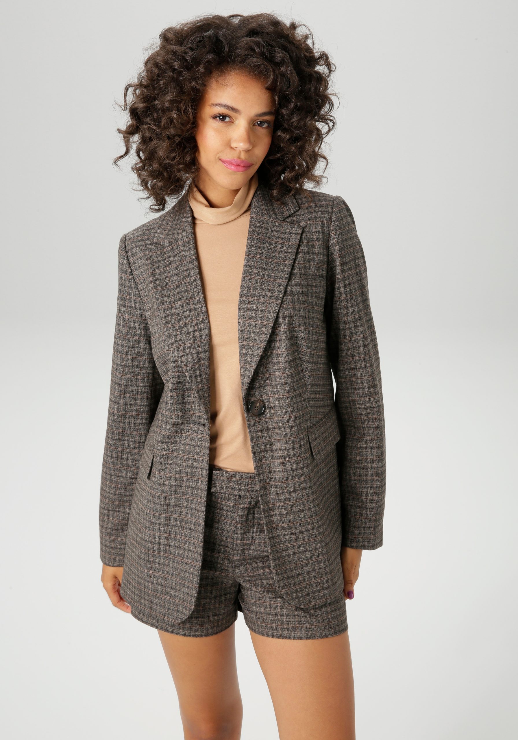 Aniston CASUAL Longblazer, im dezenten karo-Dessin - NEUE KOLLEKTION