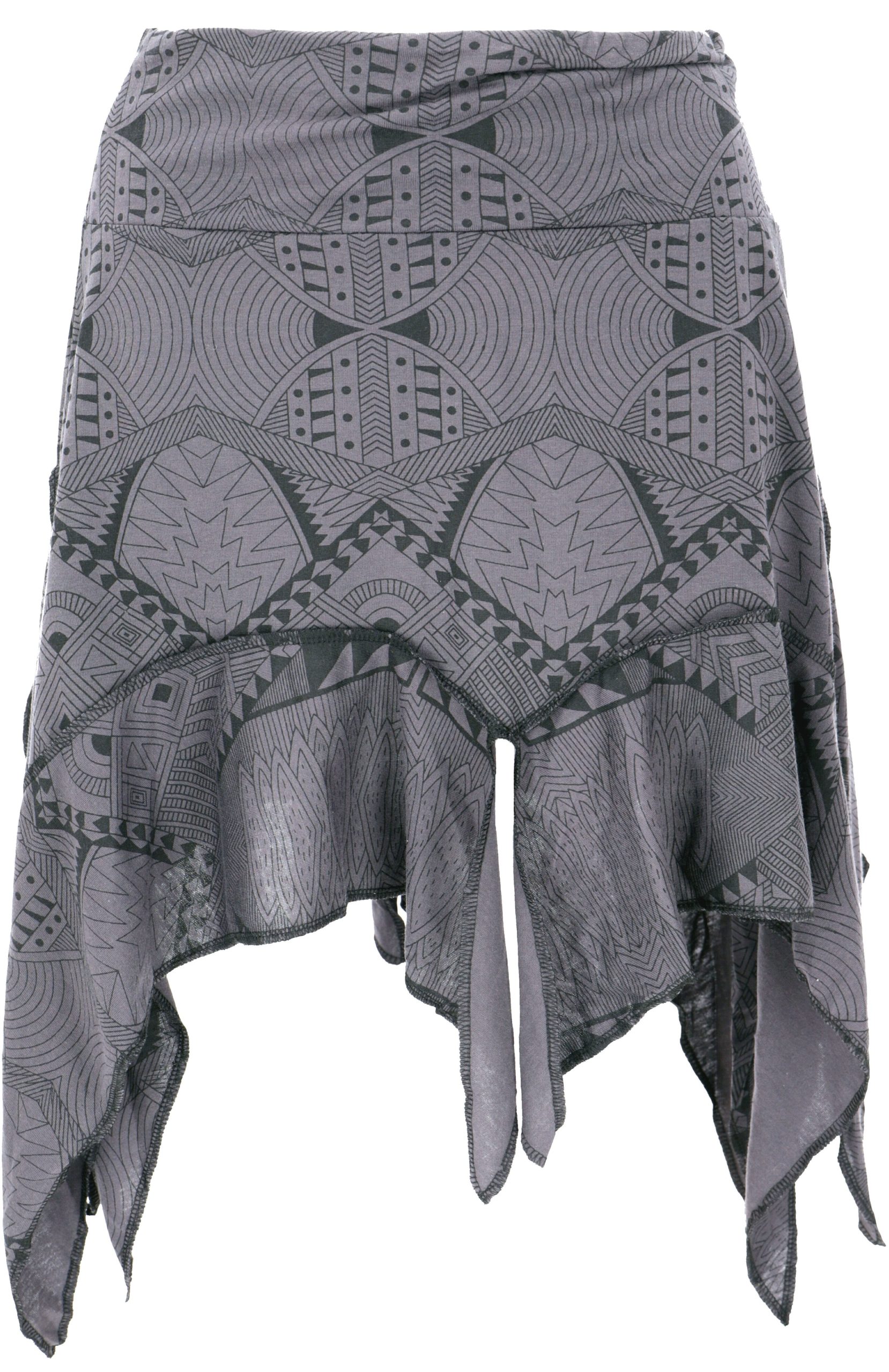 Guru-Shop Minirock Minirock, Zick/Zack Zipfel Rock