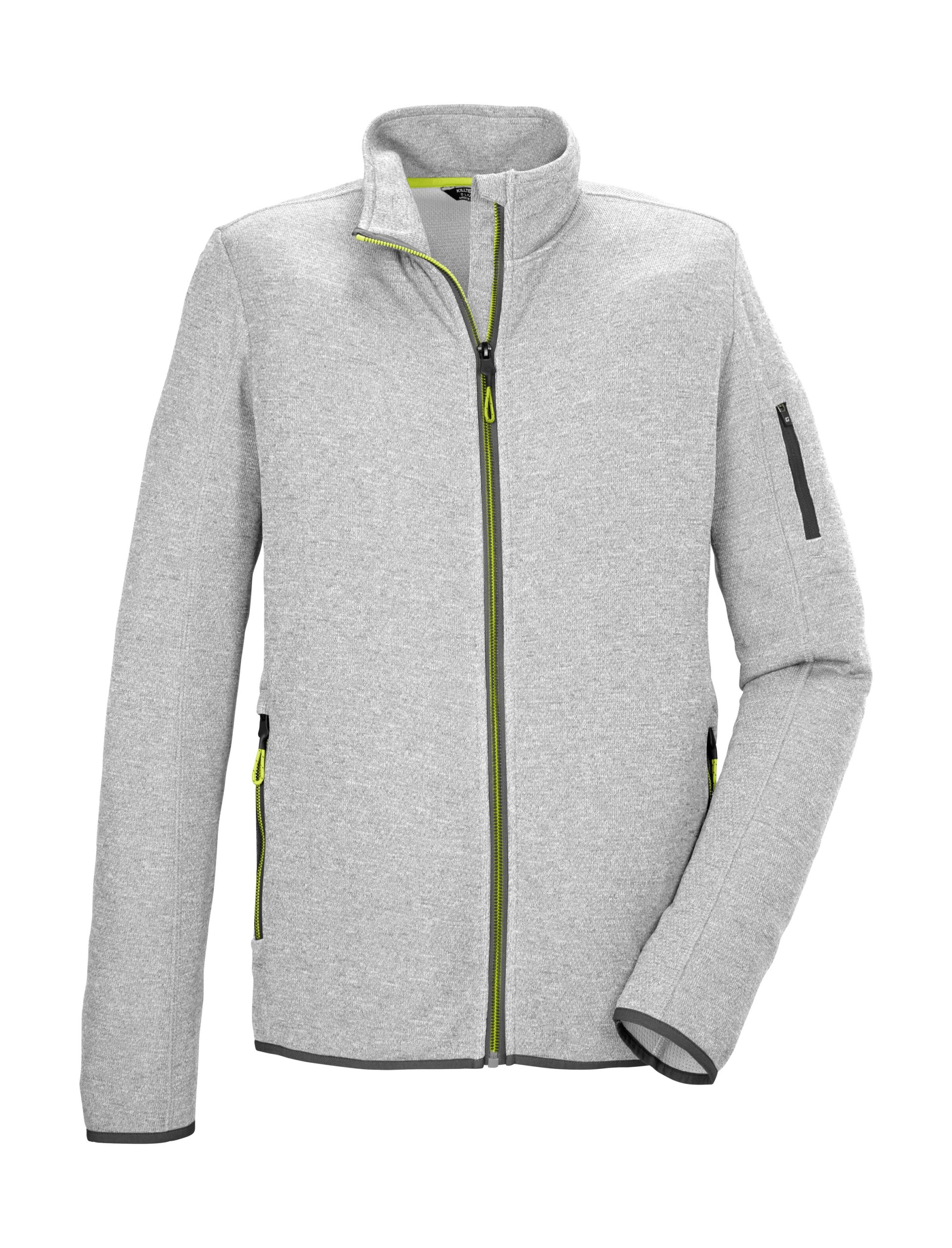 Killtec Strickjacke "KOS 91 MN FLX JCKT", Melange-Optik, Kinnschutz, verschließbare Taschen, Stretchkomfort