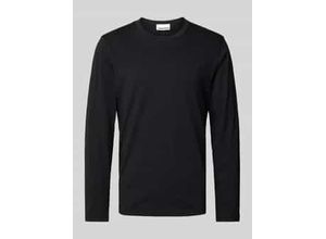 Longsleeve mit geripptem Rundhalsausschnitt Modell 'JAANONO'