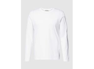 Longsleeve mit geripptem Rundhalsausschnitt Modell 'JAANONO'