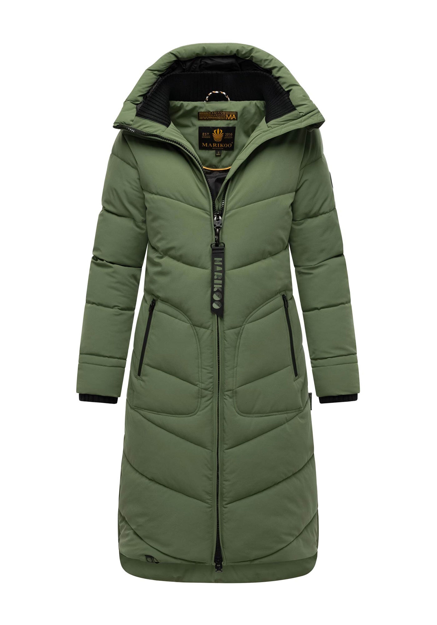 Marikoo Winterjacke "Benikoo", mit Kapuze, langer Winter Mantel gesteppt