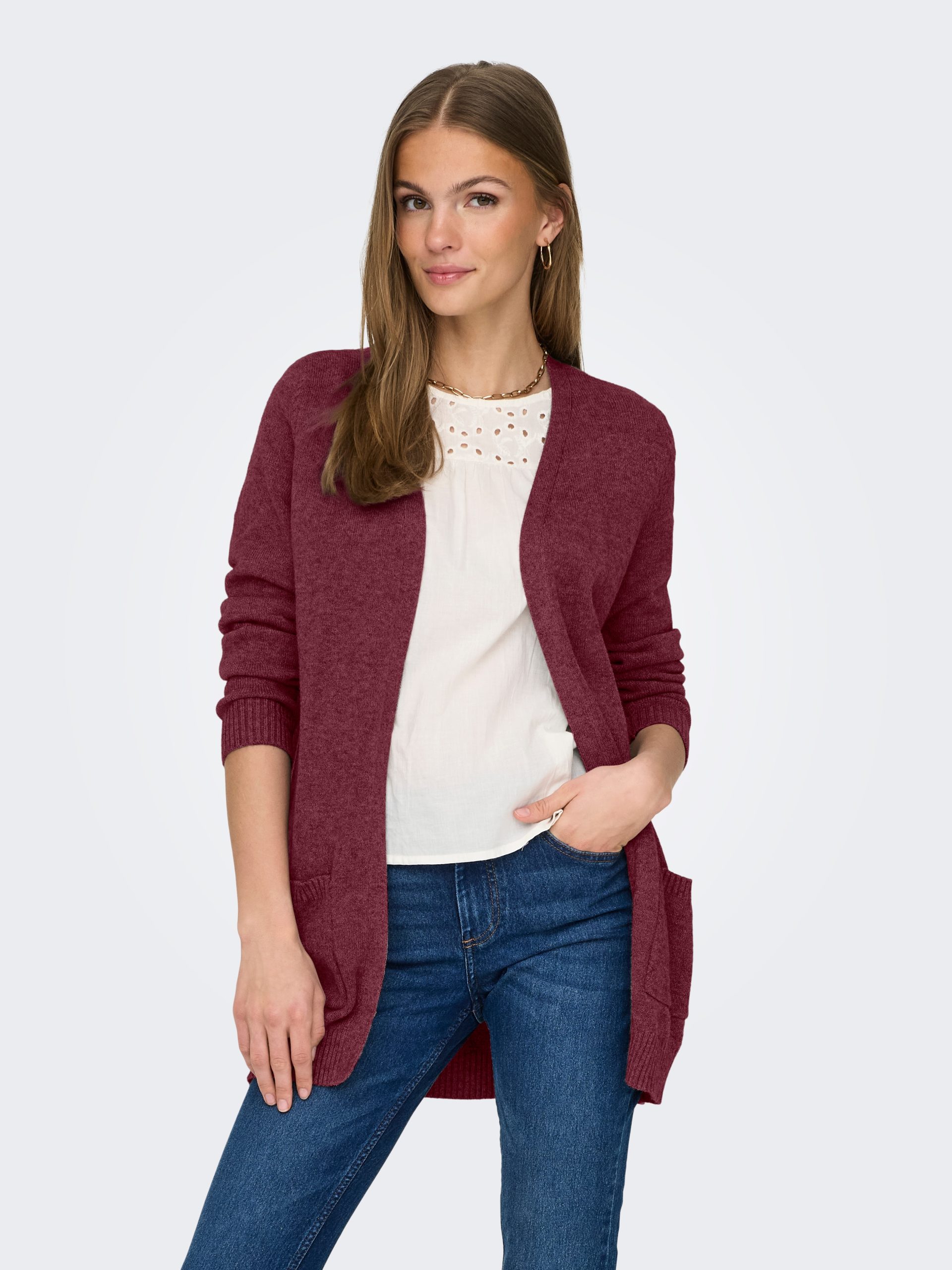 ONLY Strickjacke "ONLLESLY L/S OPEN CARDIGAN KNT NOOS"