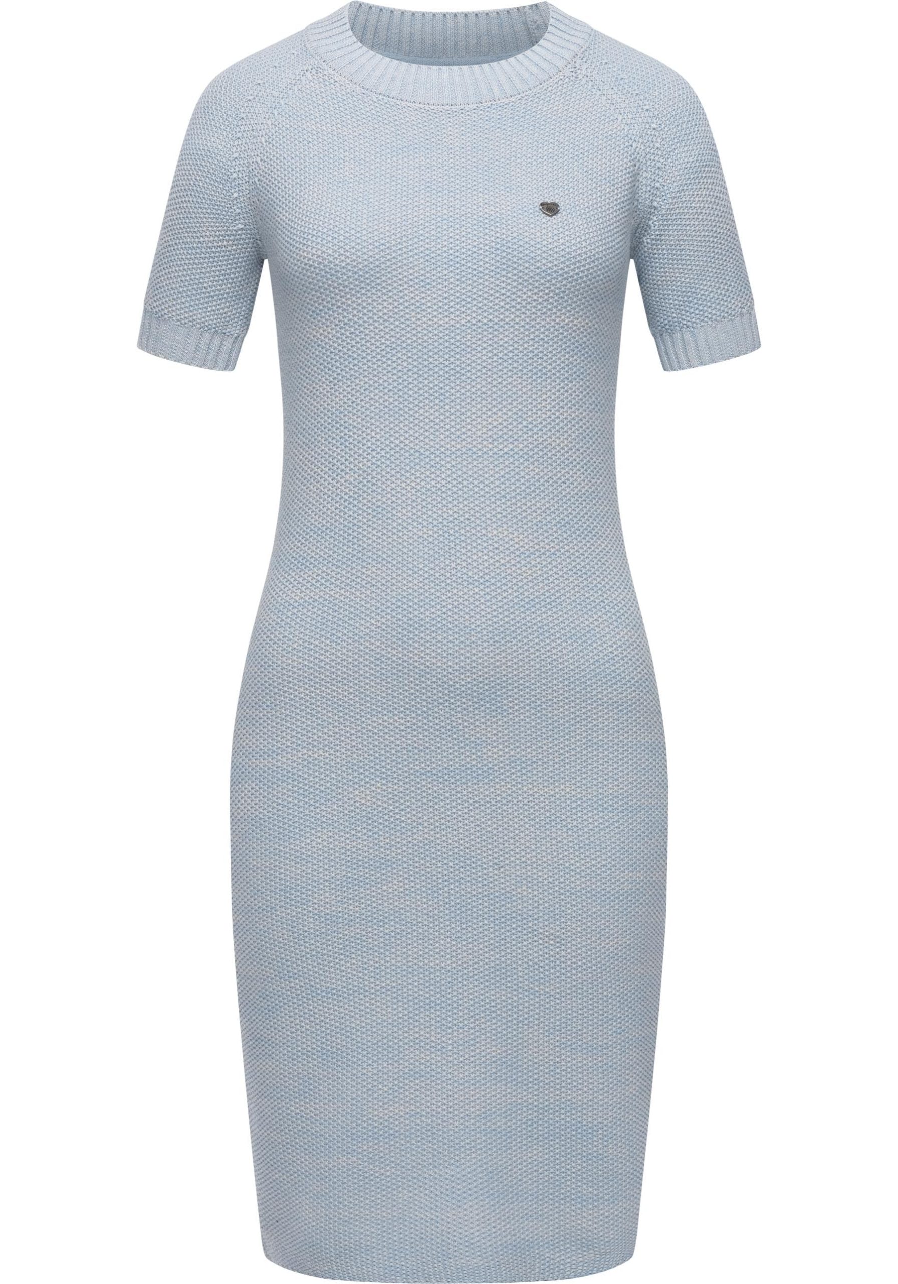 Ragwear Strickkleid "Kolya", kurzärmliges Damen Midikleid in Strickoptik