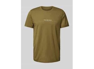 T-Shirt mit Label-Print