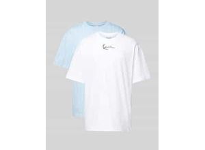 T-Shirt mit Label-Stitching