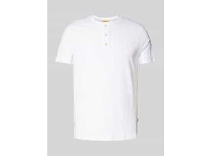 T-Shirt mit Serafino-Ausschnitt