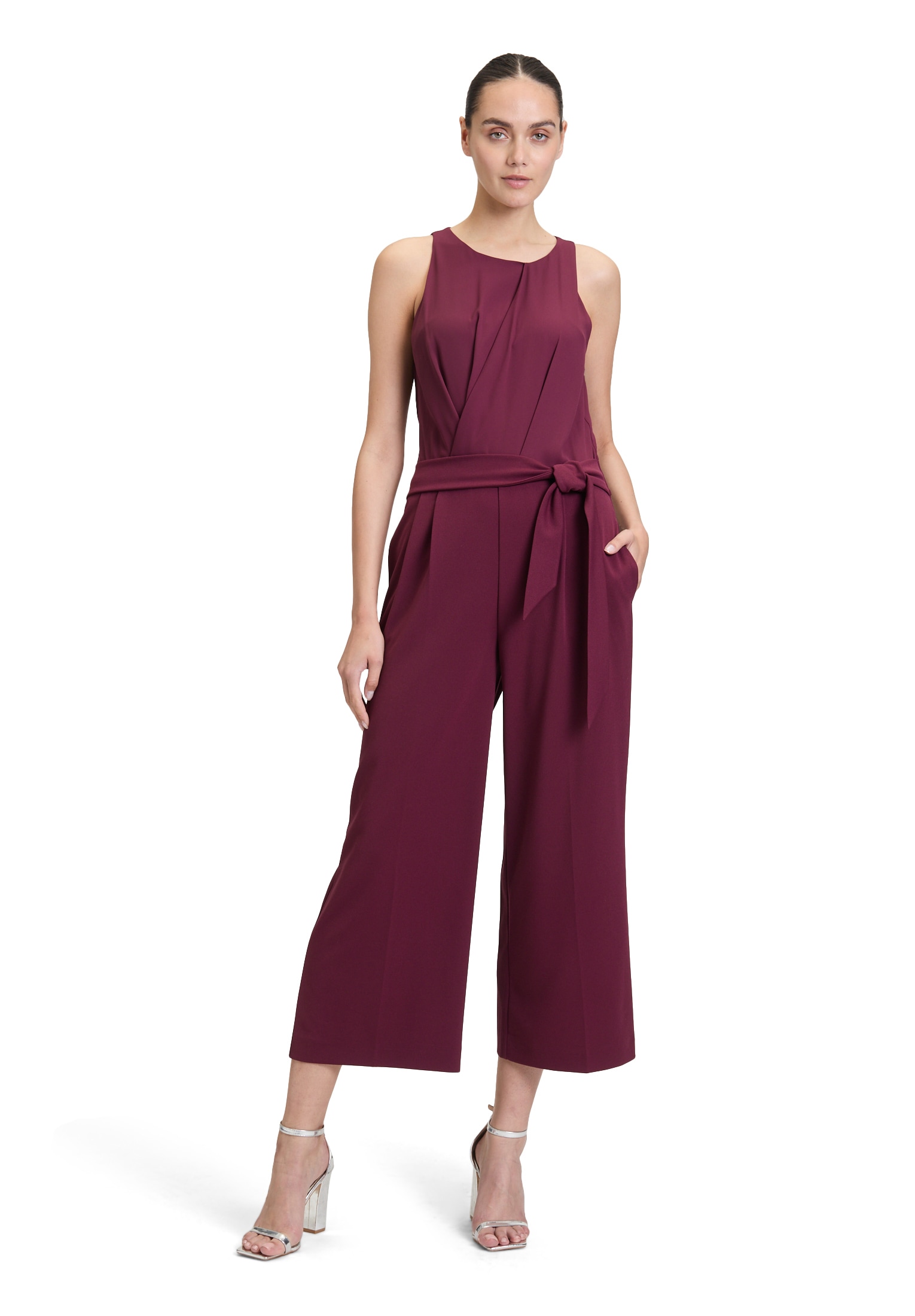Vera Mont 7/8-Overall "Vera Mont Damen Jumpsuit mit Bindegürtel", (1 tlg.)