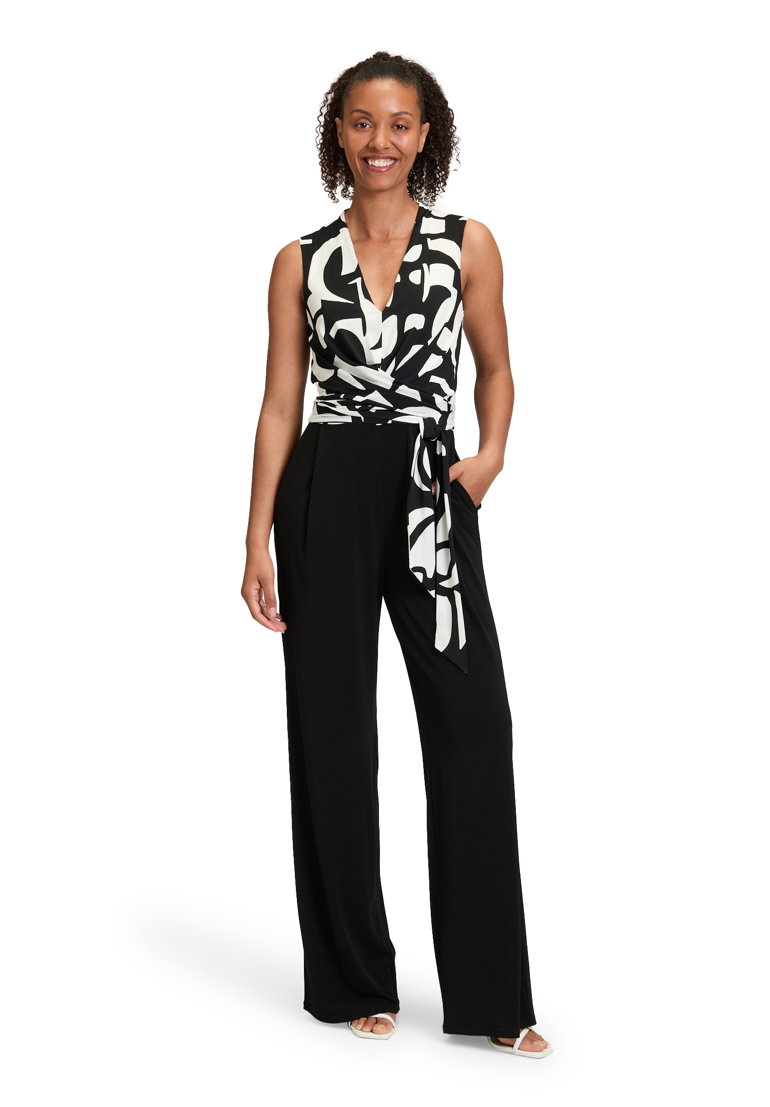 Vera Mont Overall "Vera Mont Damen Jumpsuit mit Bindegürtel", (1 tlg.), Material