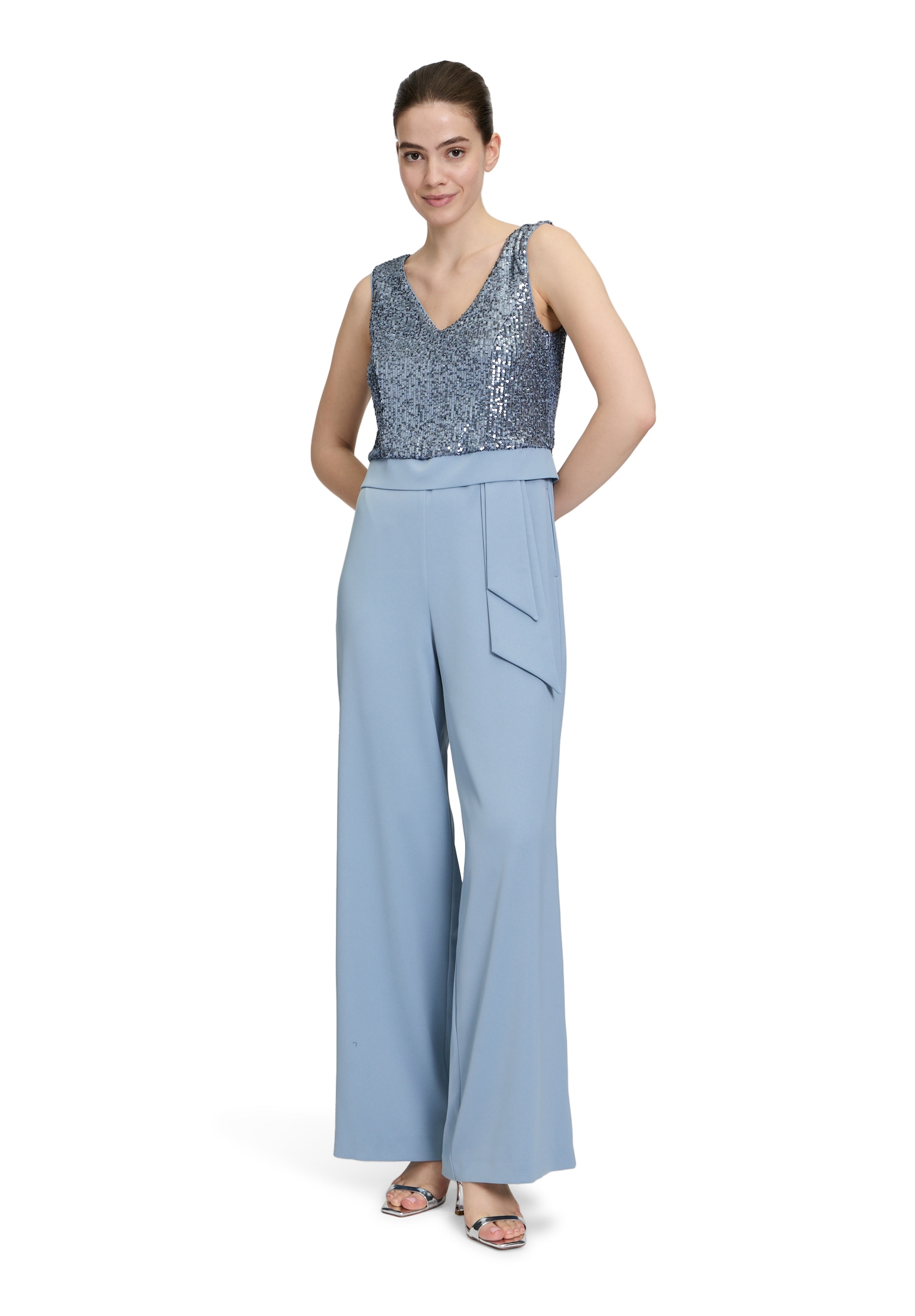 Vera Mont Overall "Vera Mont Damen Jumpsuit mit Pailletten", (1 tlg.), Nahtführung