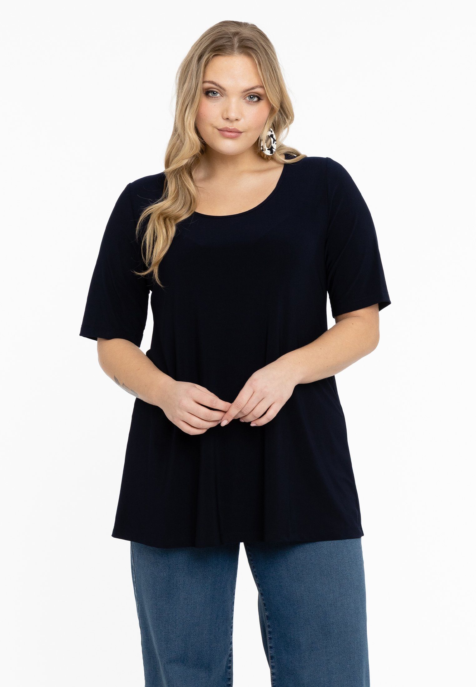 YOEK Tunika Damen T-Shirt Große Größen